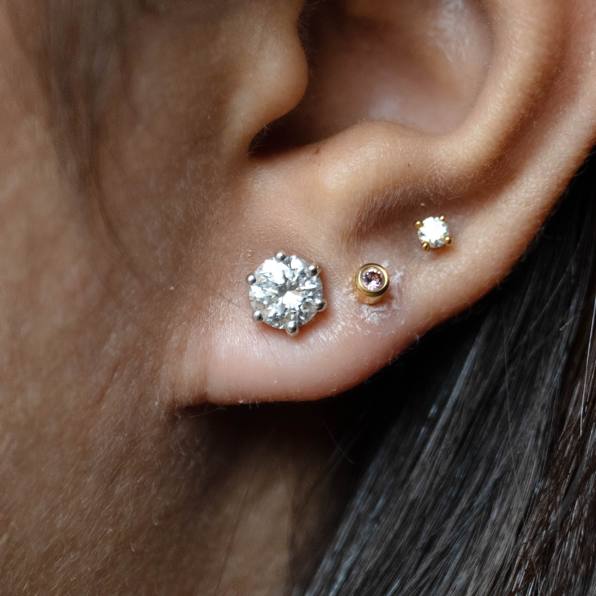 1 Ct Each Solitaire Studs