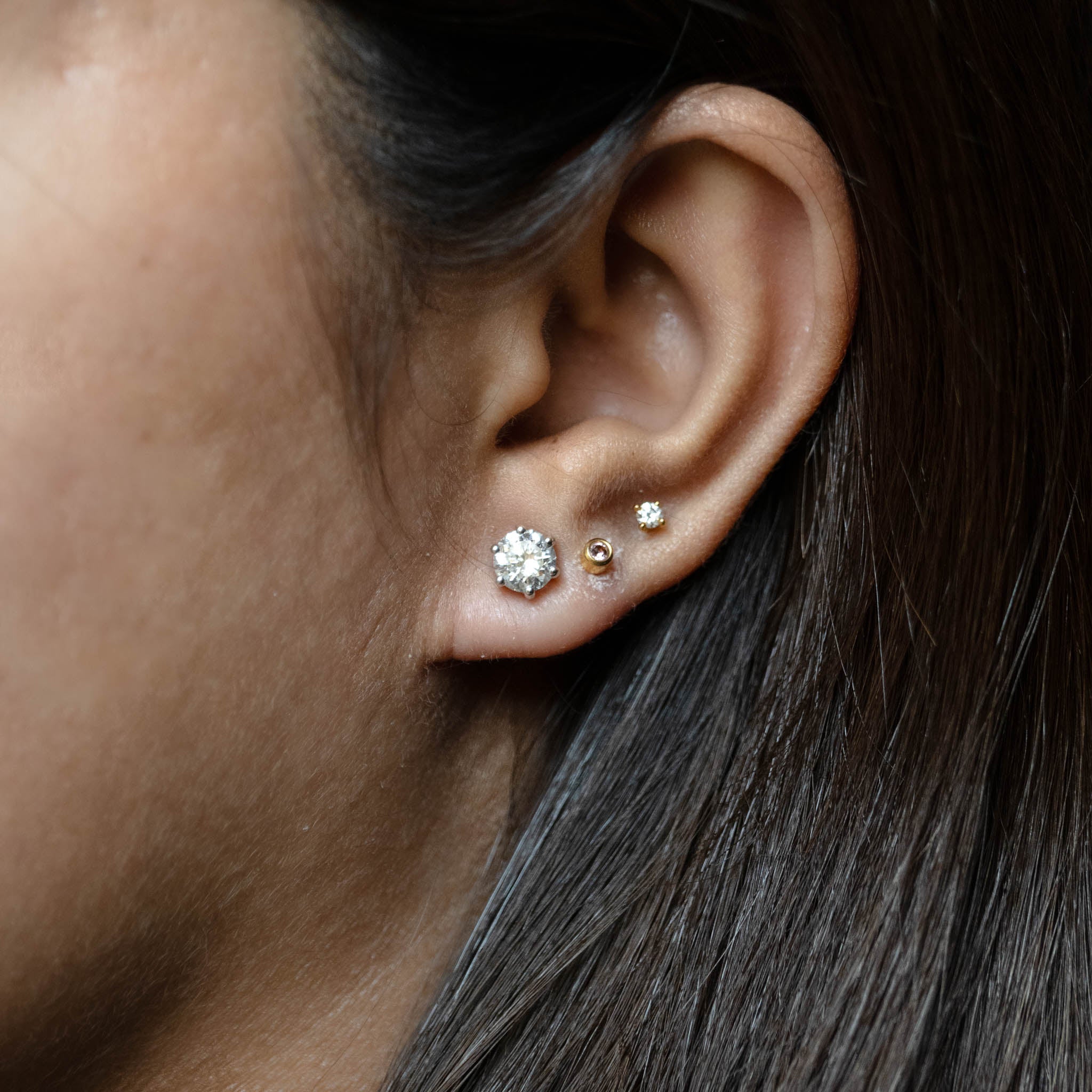 1 Ct Each Solitaire Studs