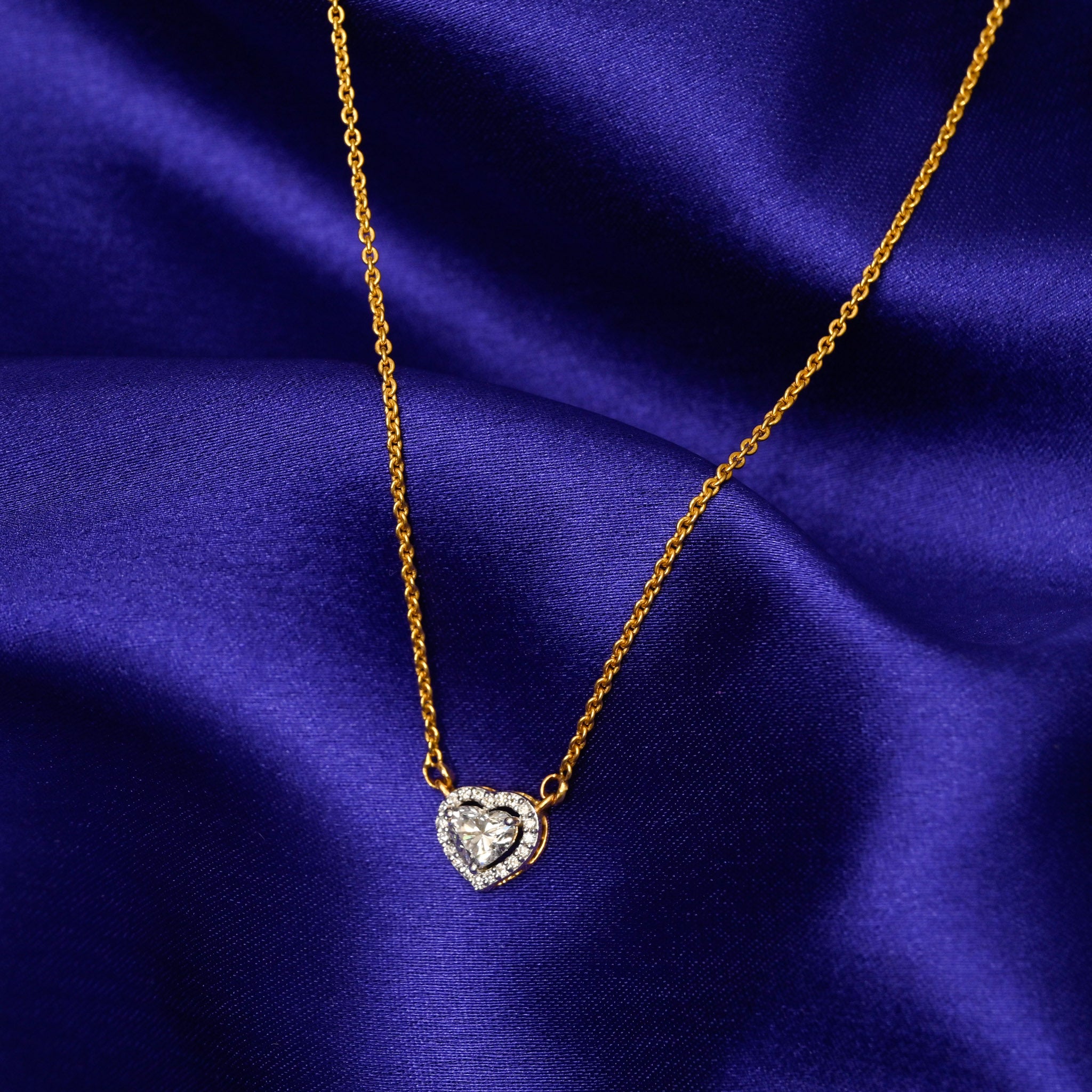 Solitaire Moments - Heart Solitaire Pendant Chain