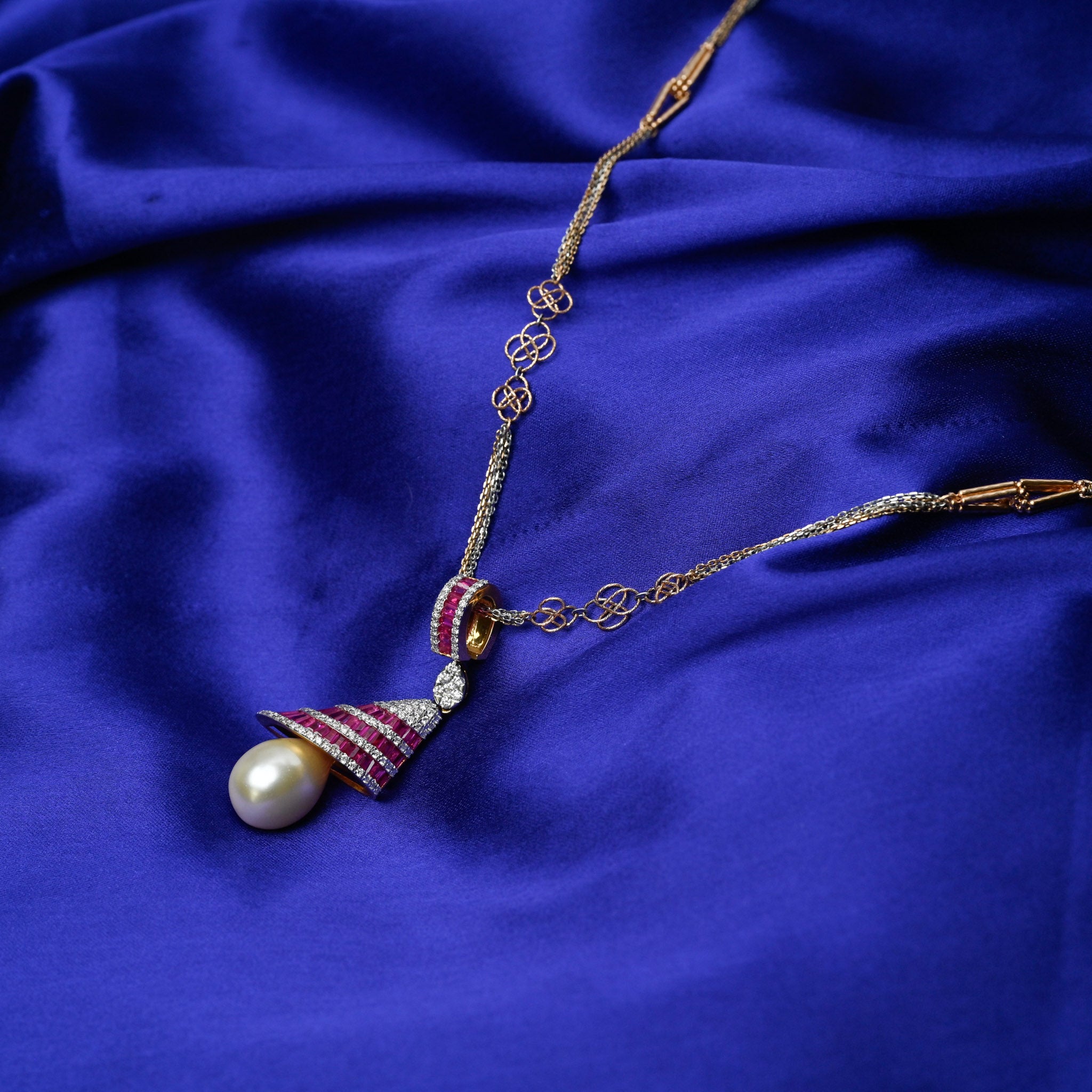 Ruby Bells - Earrings & Pendant Set
