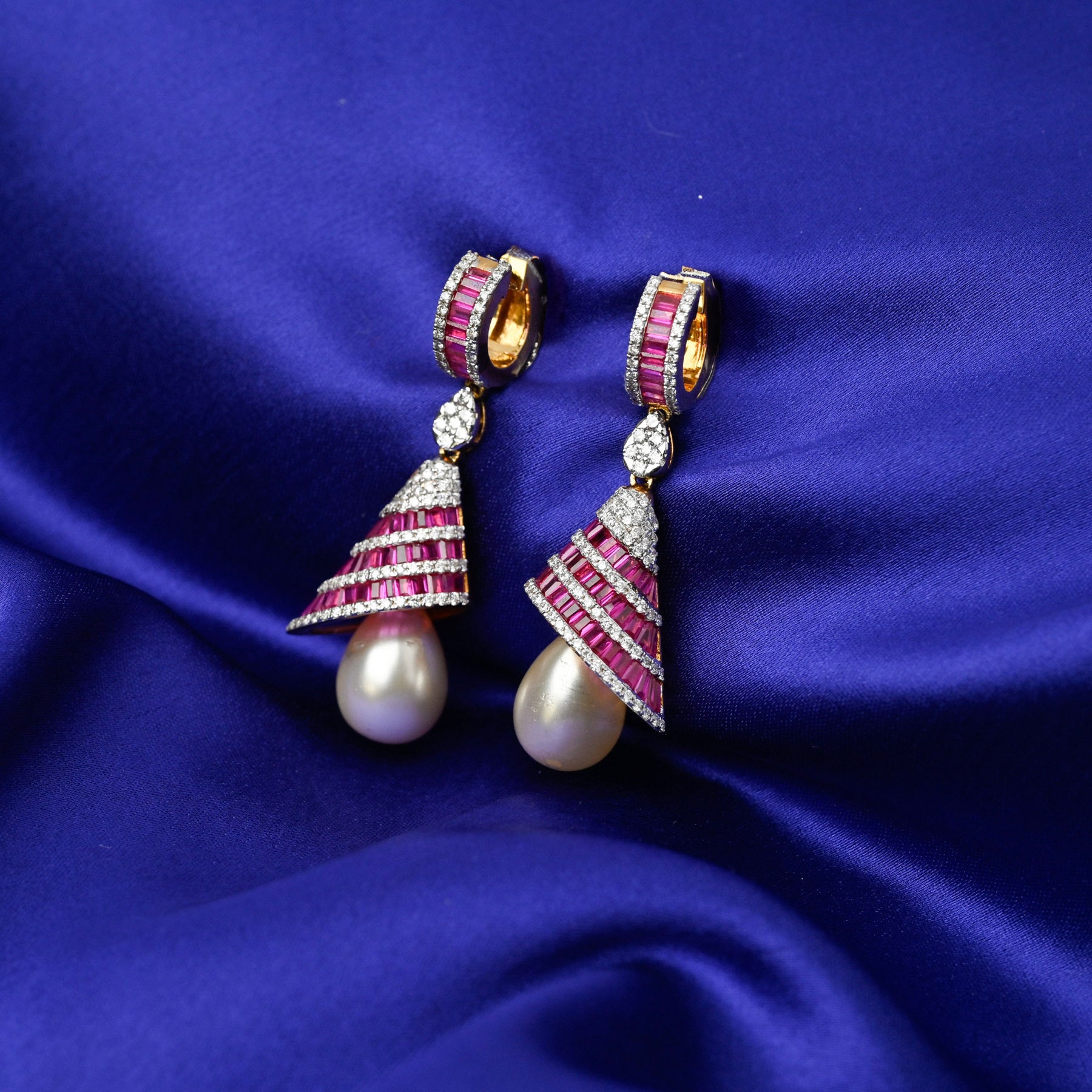 Ruby Bells - Earrings & Pendant Set