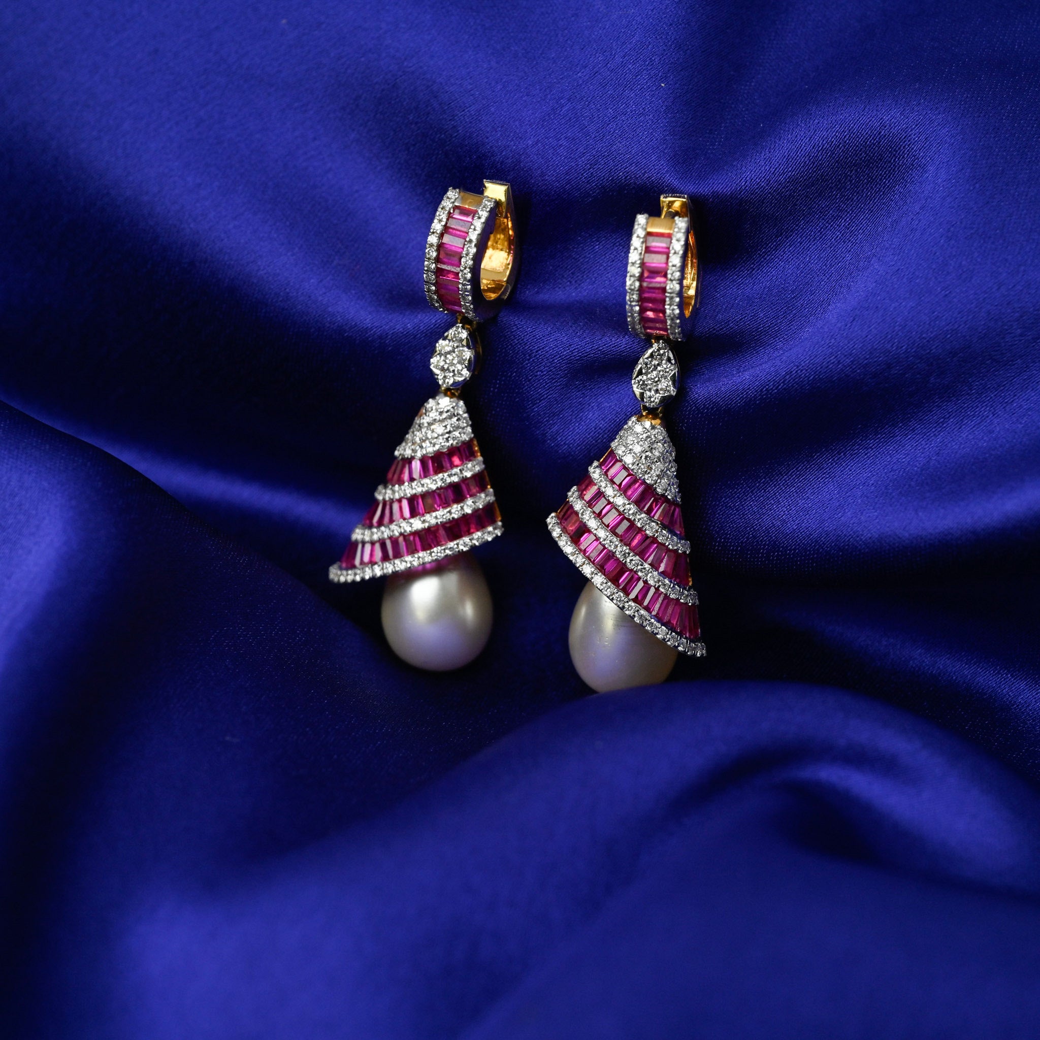 Ruby Bells - Earrings & Pendant Set
