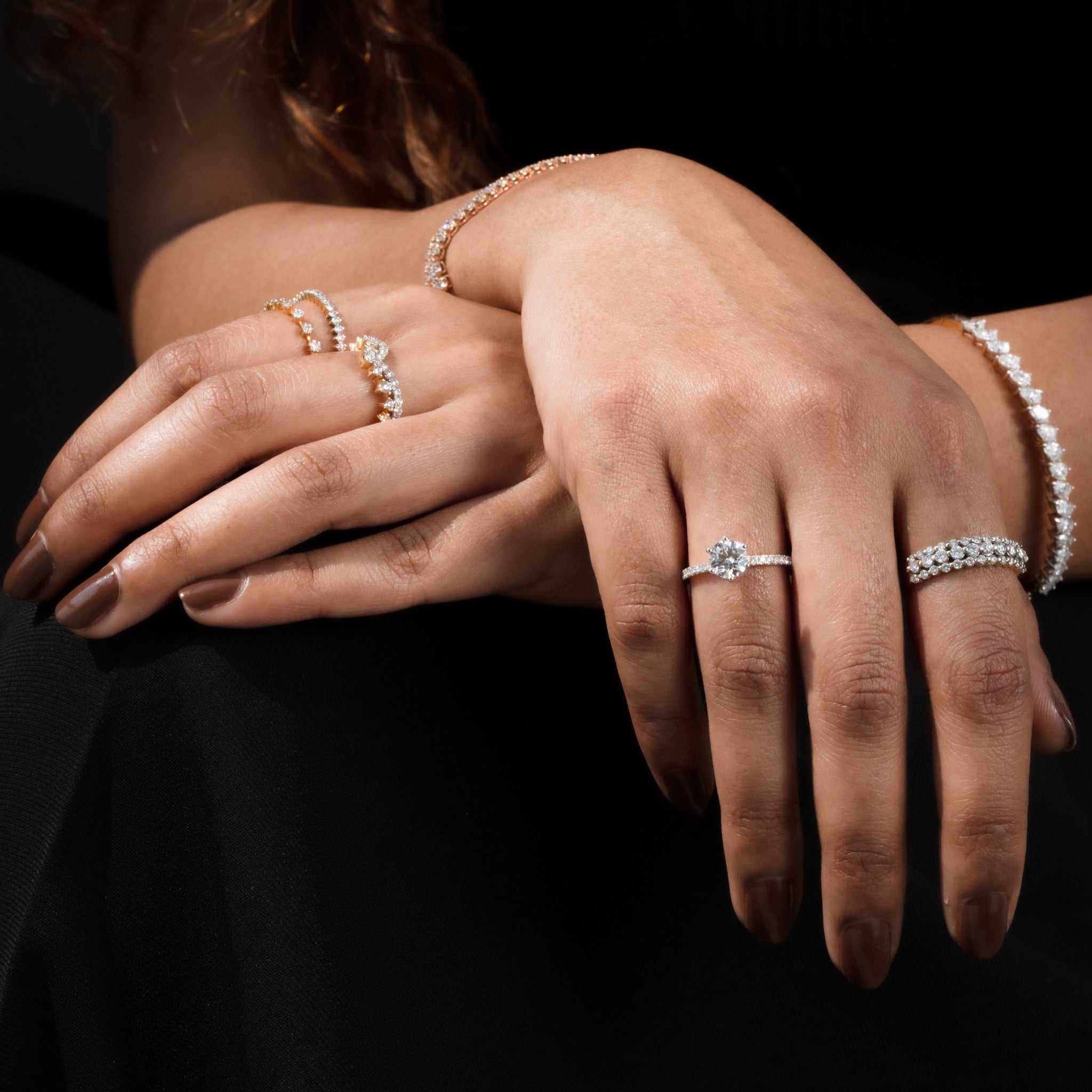 Pear cut Solitaire Bracelet: Size 2-3