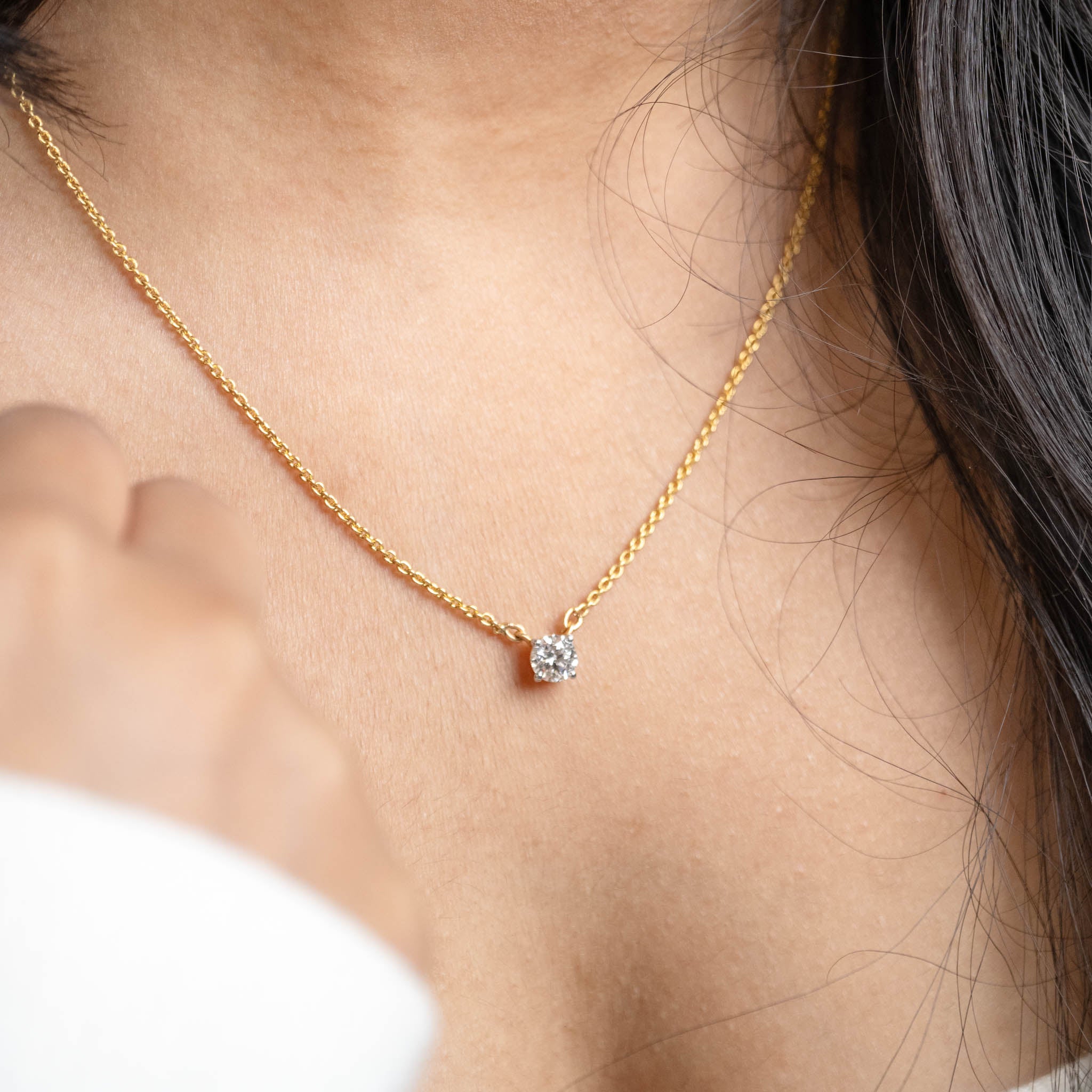 Solitaire Moments - Round Solitaire Pendant Chain