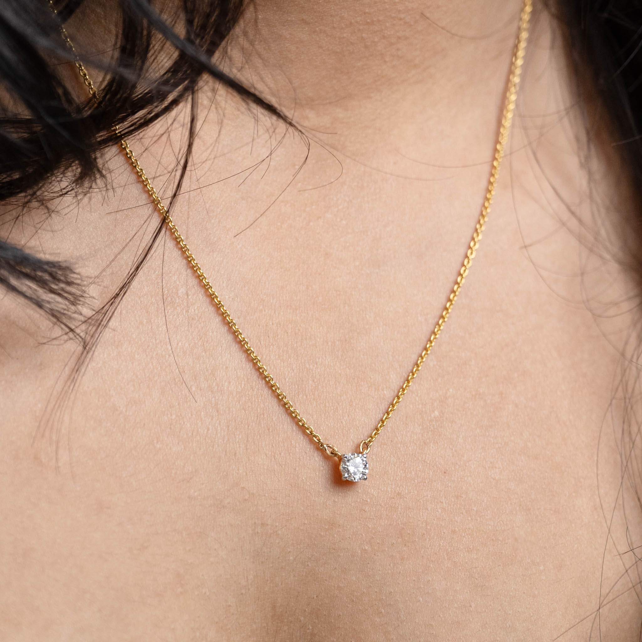 Solitaire Moments - Round Solitaire Pendant Chain