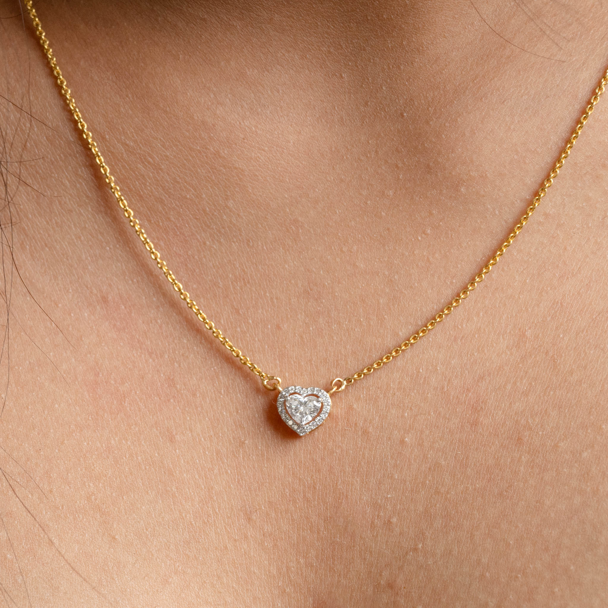 Solitaire Moments - Heart Solitaire Pendant Chain