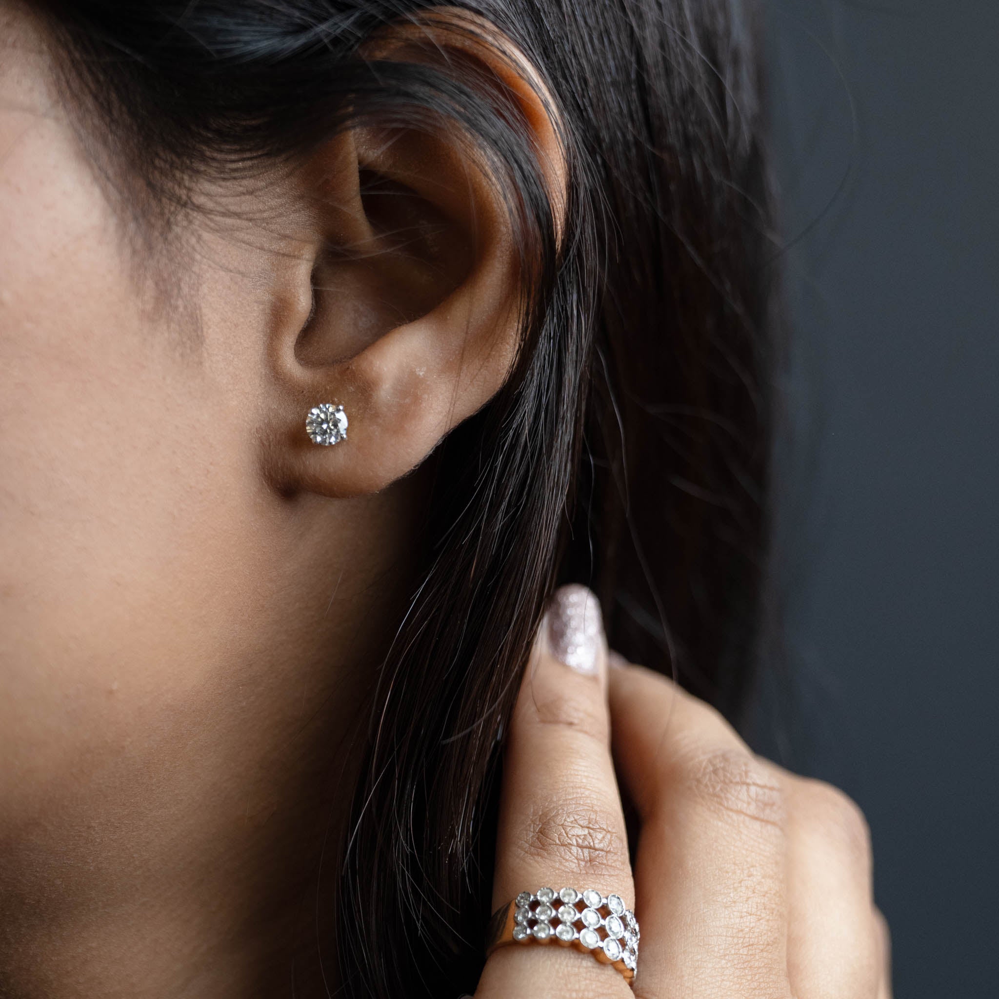 25 Cents Each Solitaire Diamond Studs