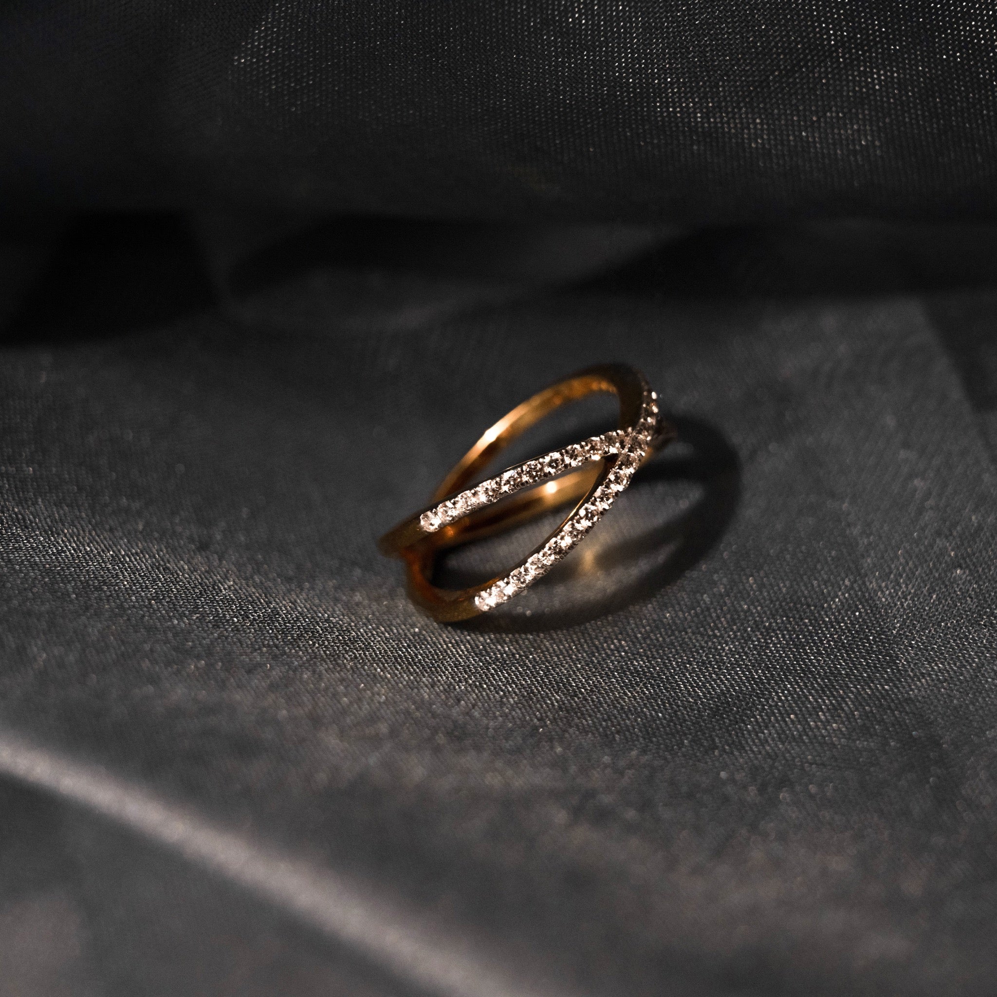 Coffee Clutch Sparkle Ring: Size - 11