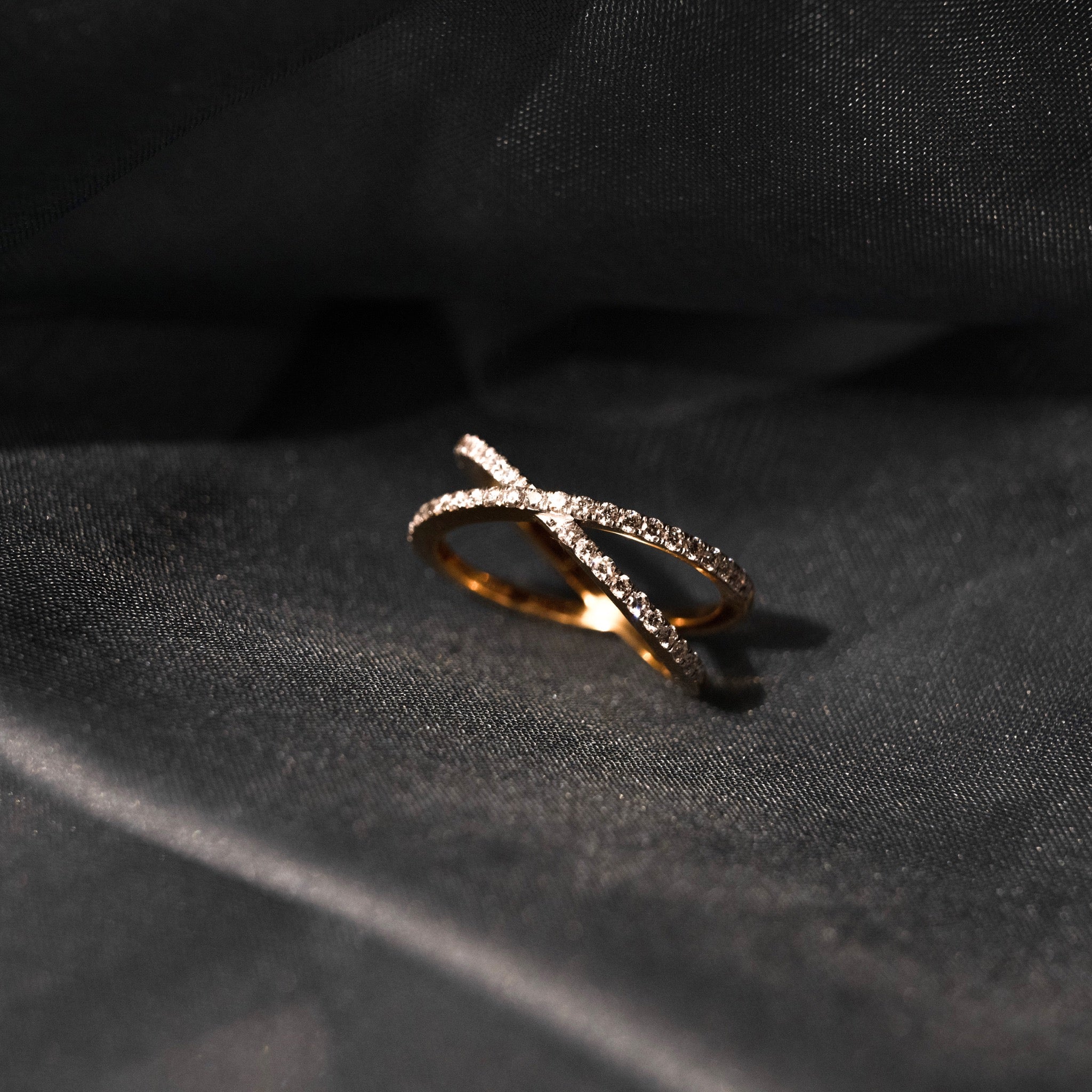Coffee Clutch Sparkle Ring: Size - 11
