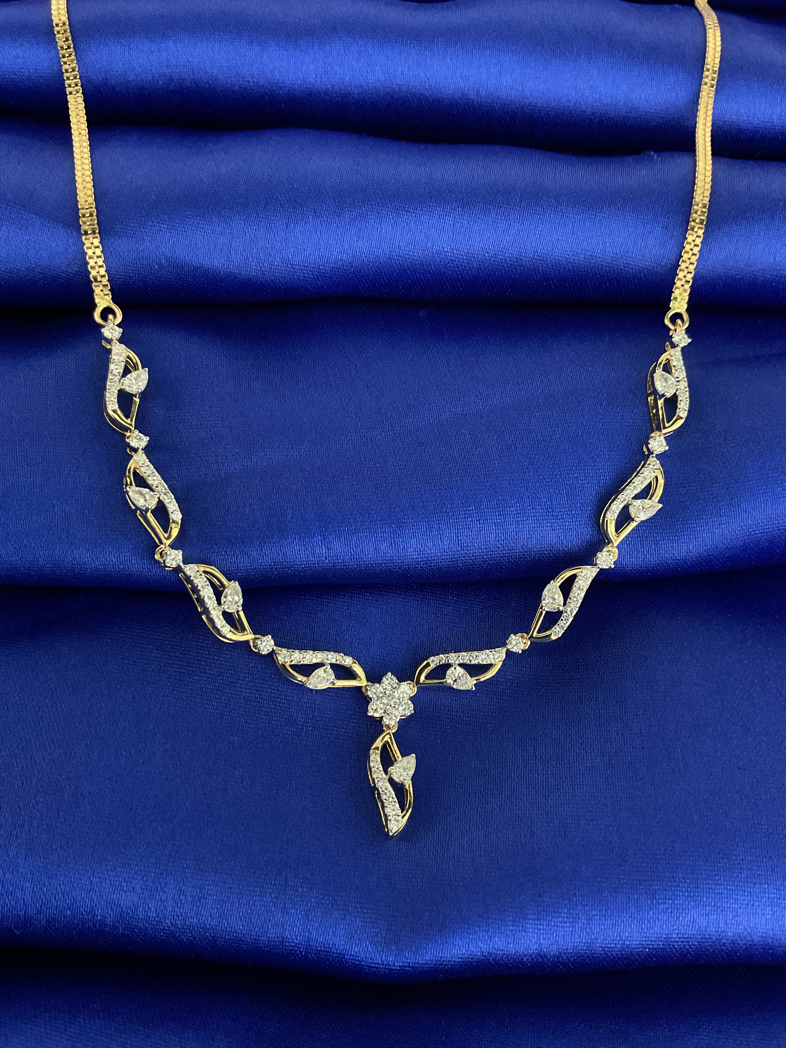 Diamond Iris Necklace