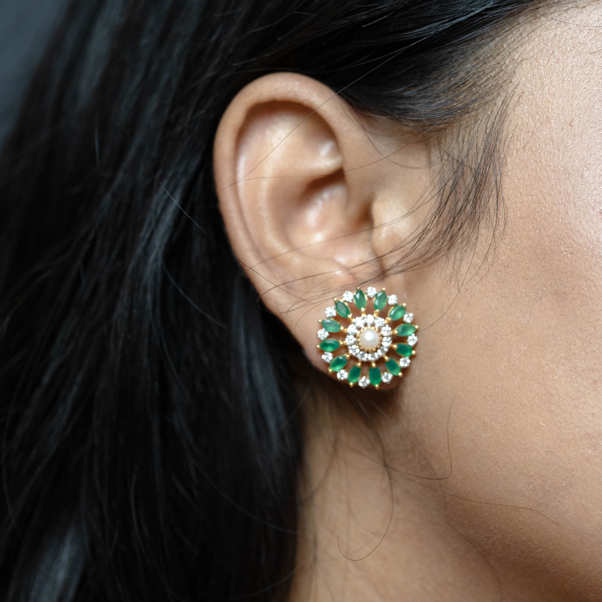 Emerald Bloom Stud
