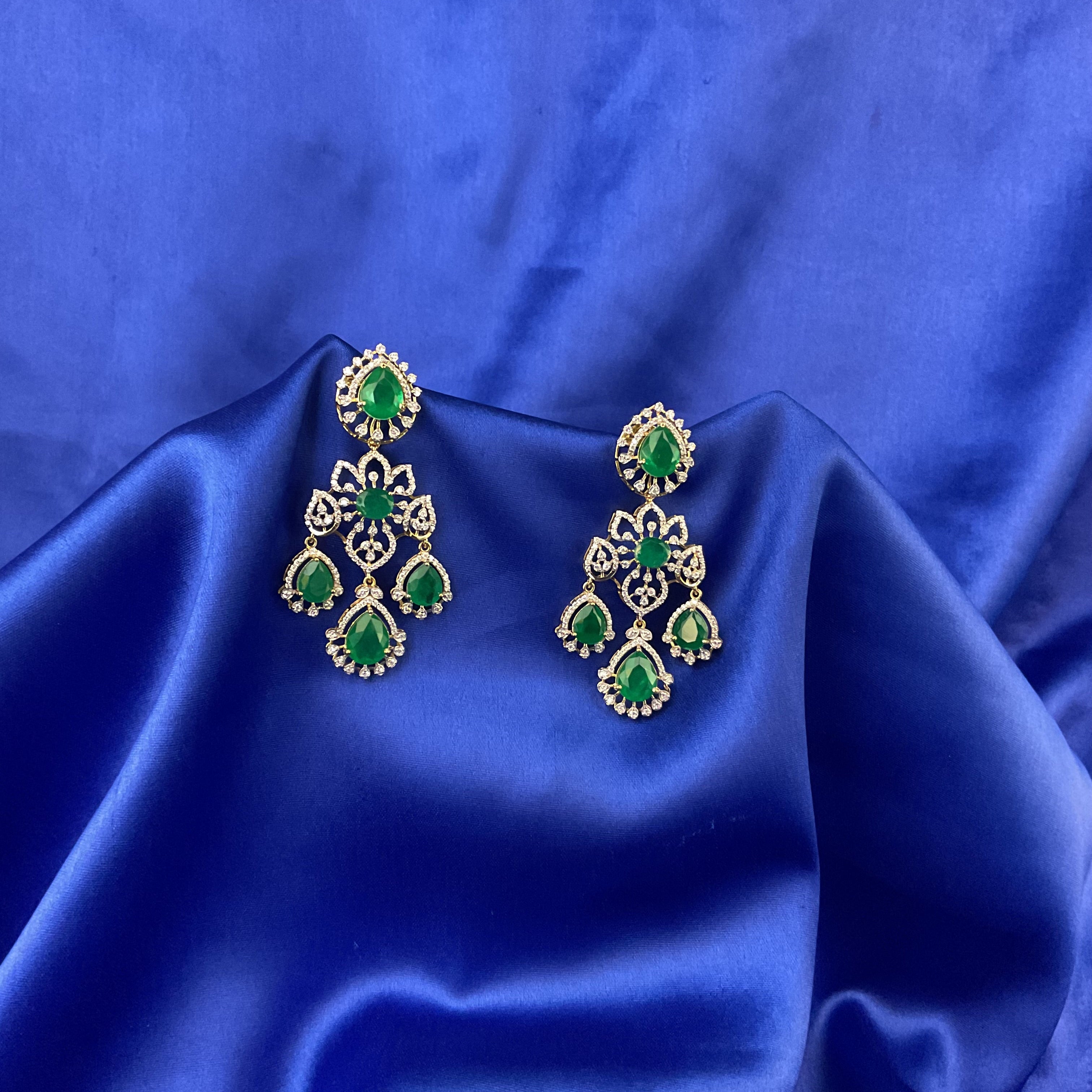 Emerald Blossom Earrings