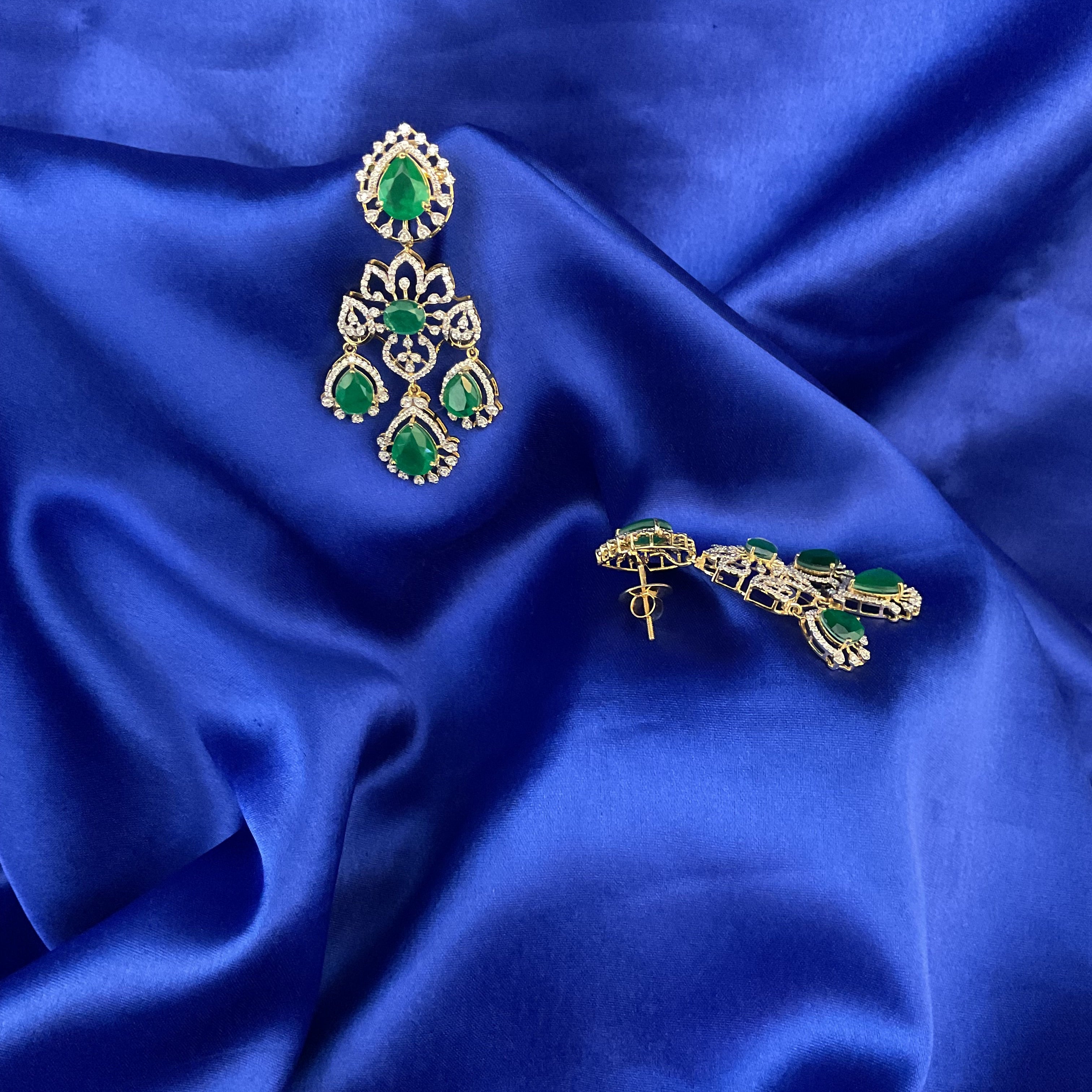 Emerald Blossom Earrings