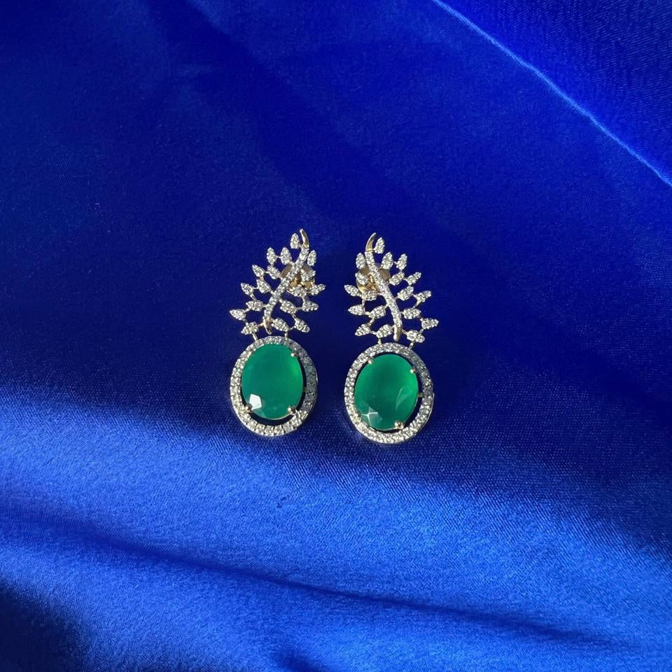 Emerald Elegance Changeable Earrings