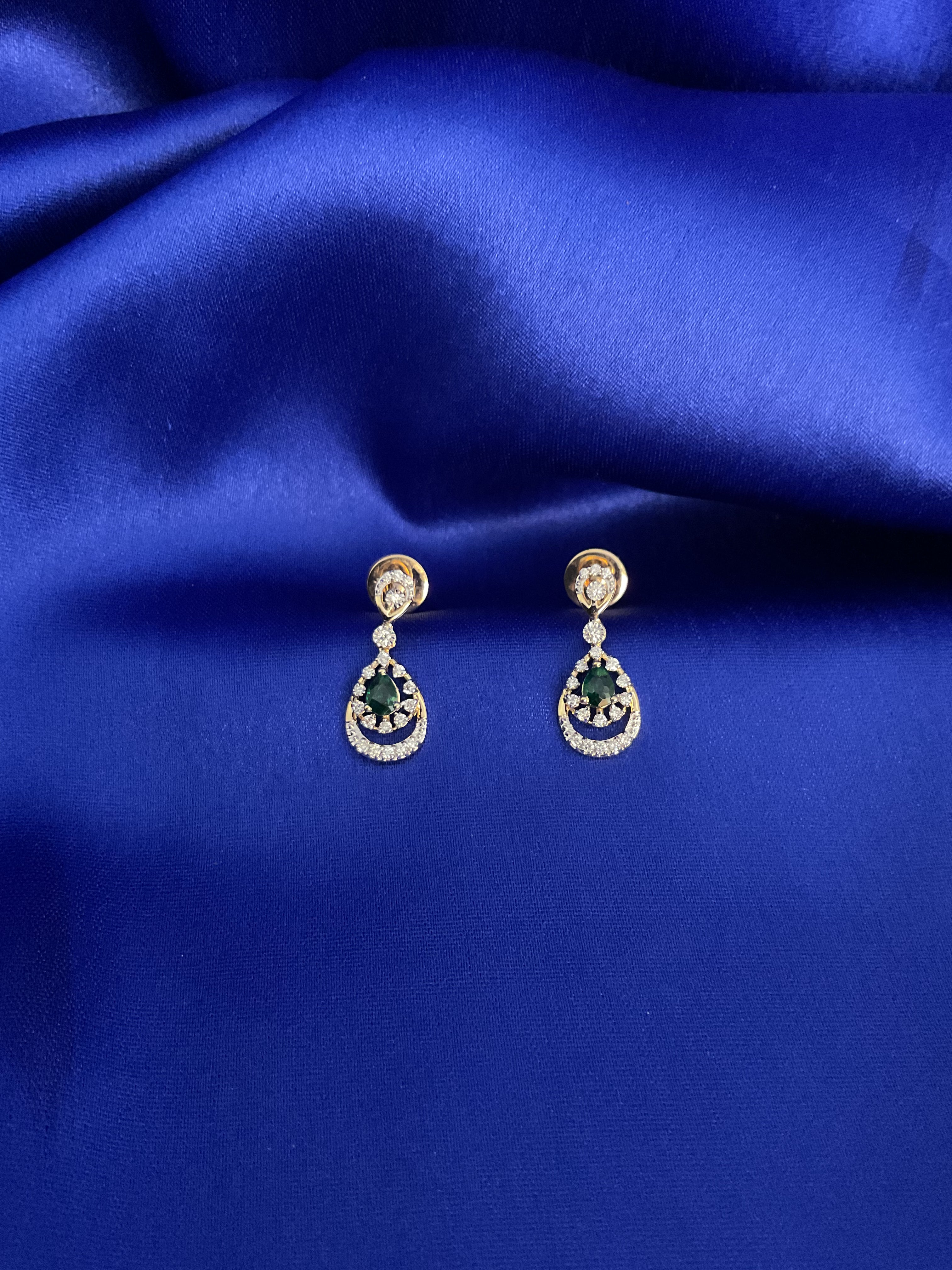 Emerald Plume Earrings