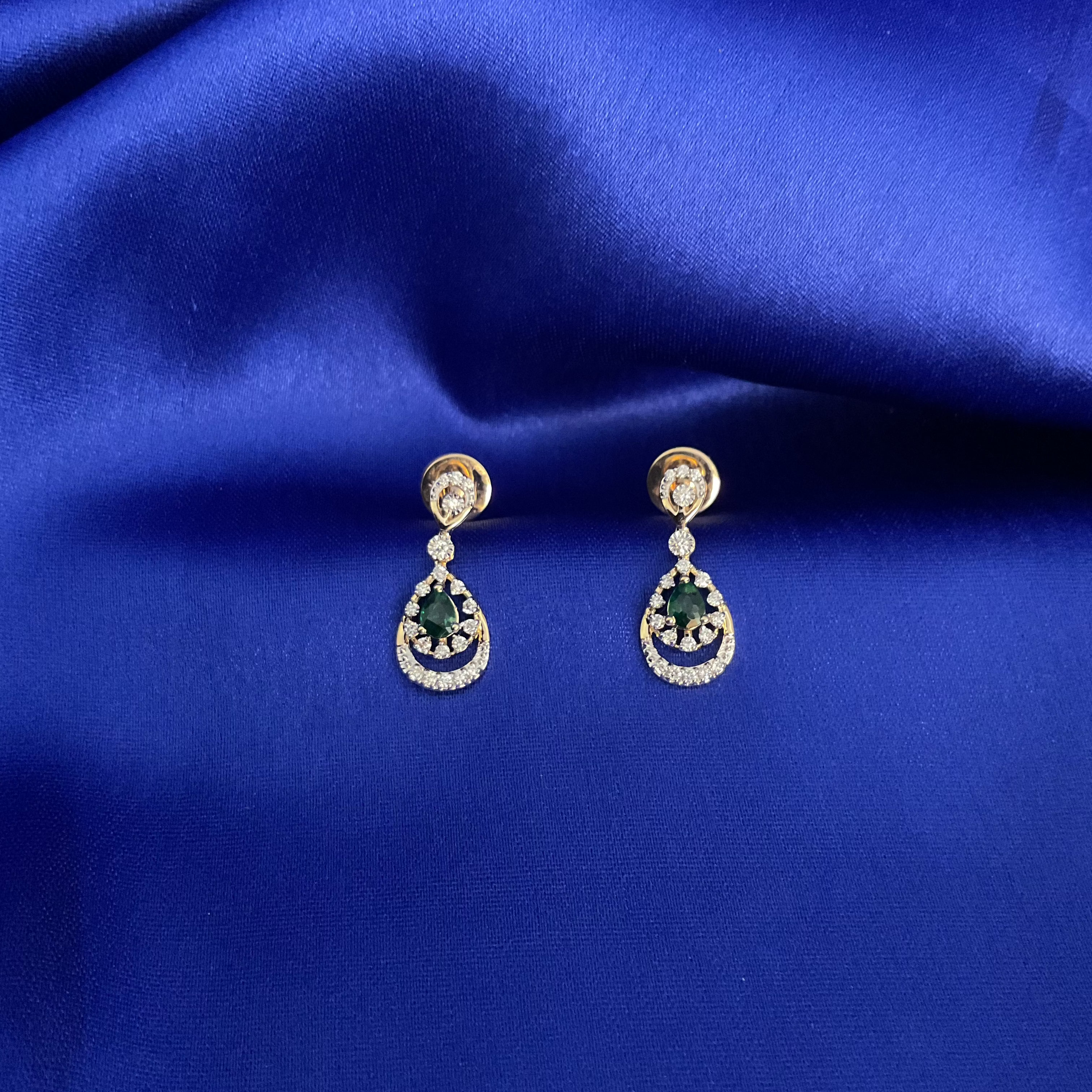 Emerald Plume Earrings