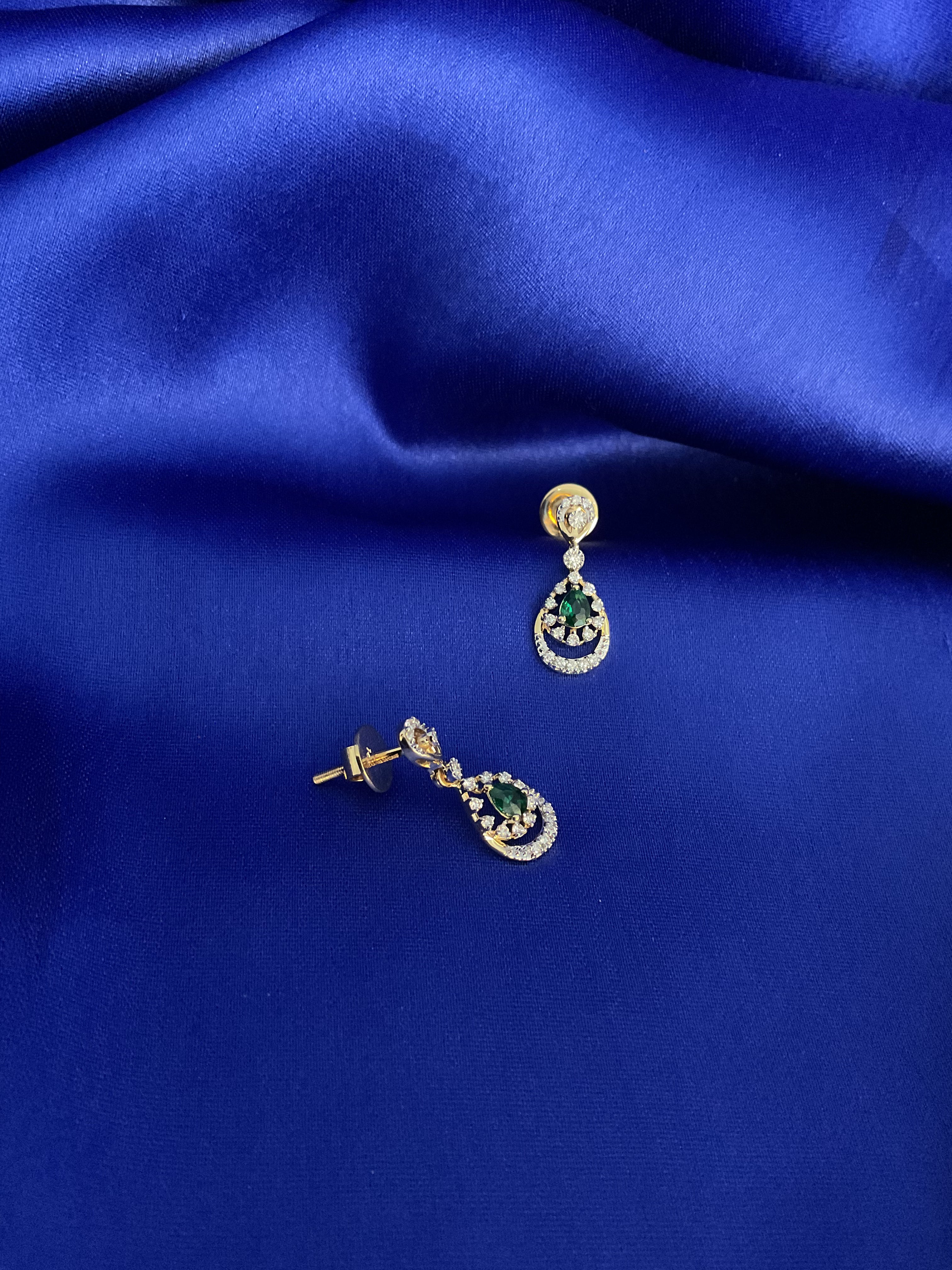 Emerald Plume Earrings