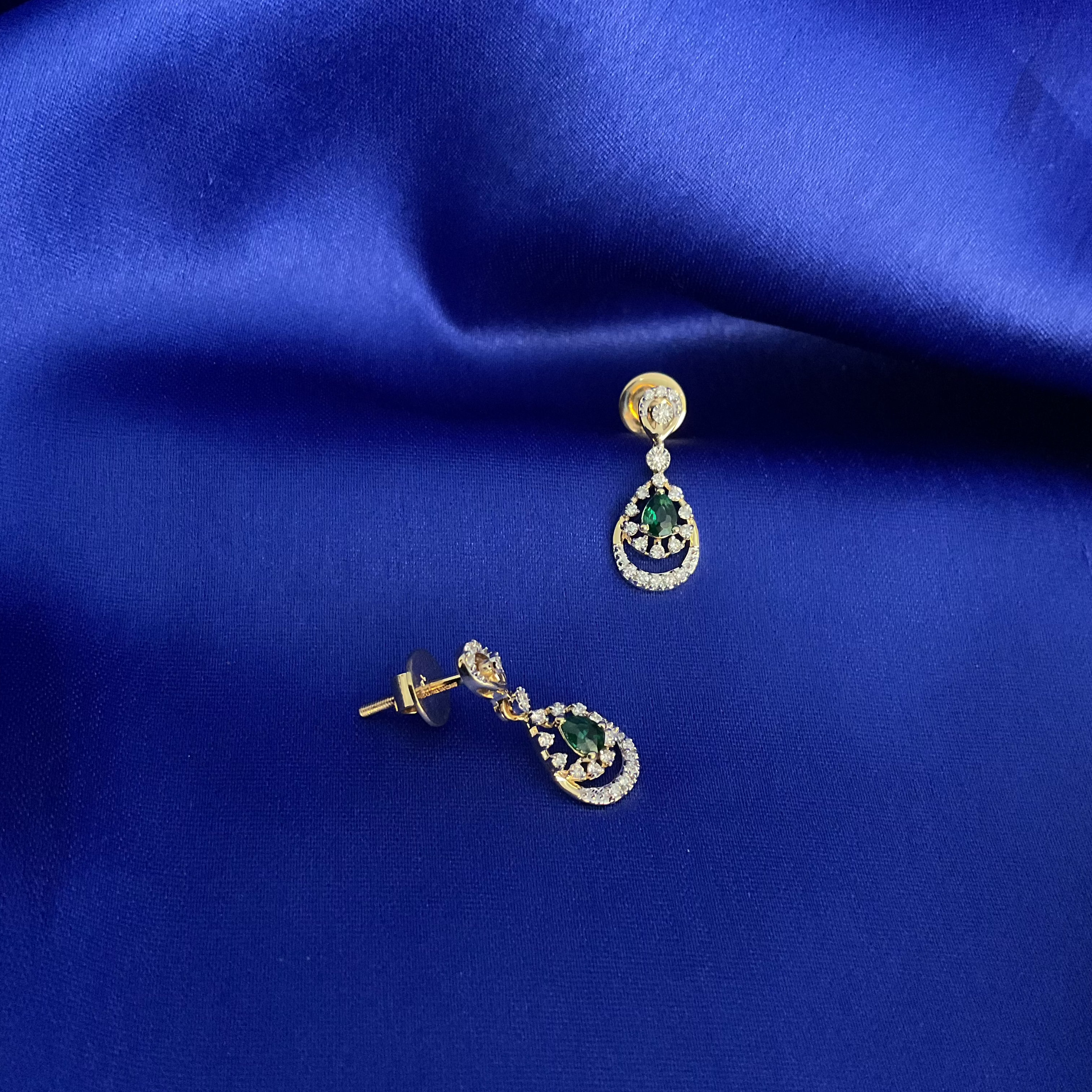 Emerald Plume Earrings