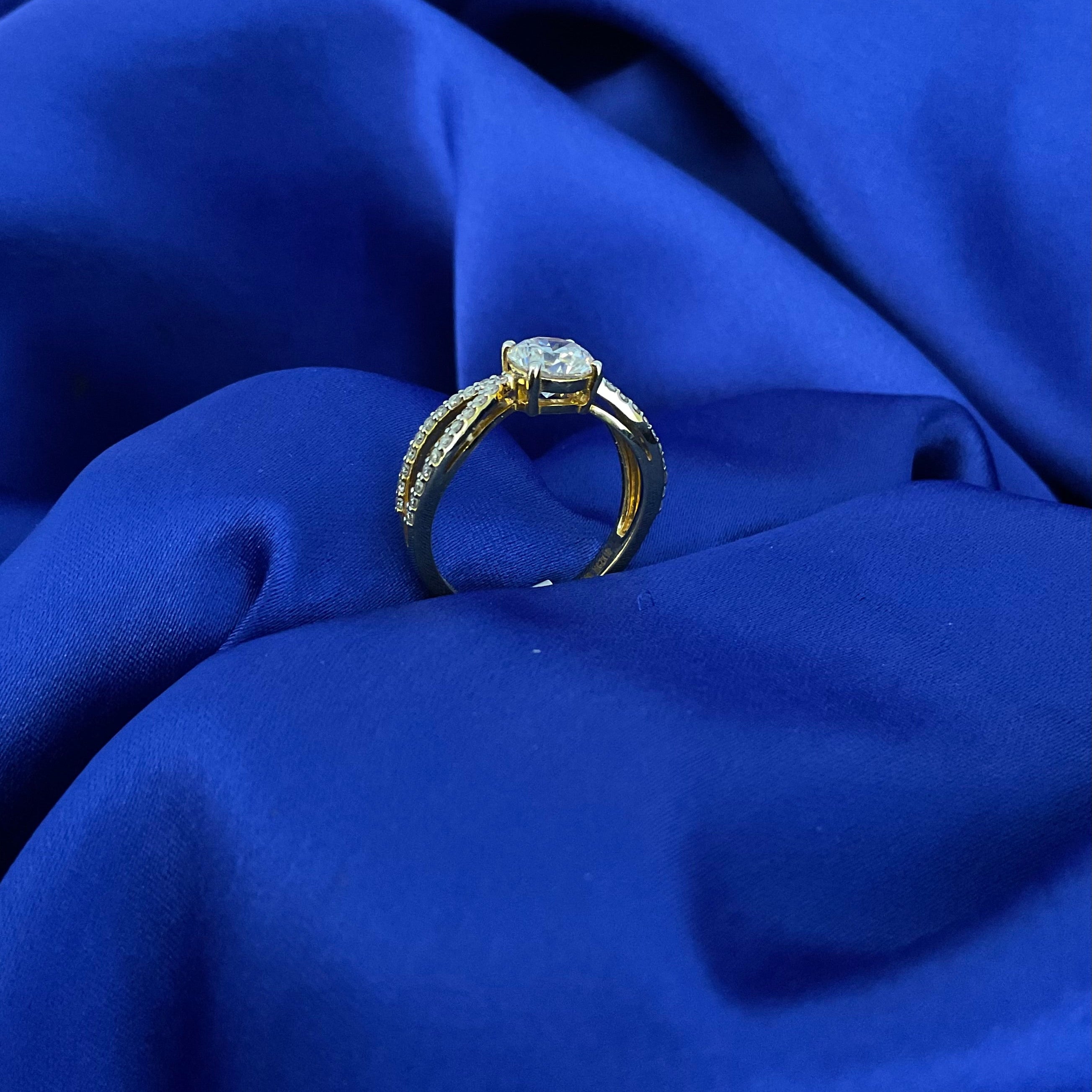 Eternal Embrace Solitaire Ring: Size- 12