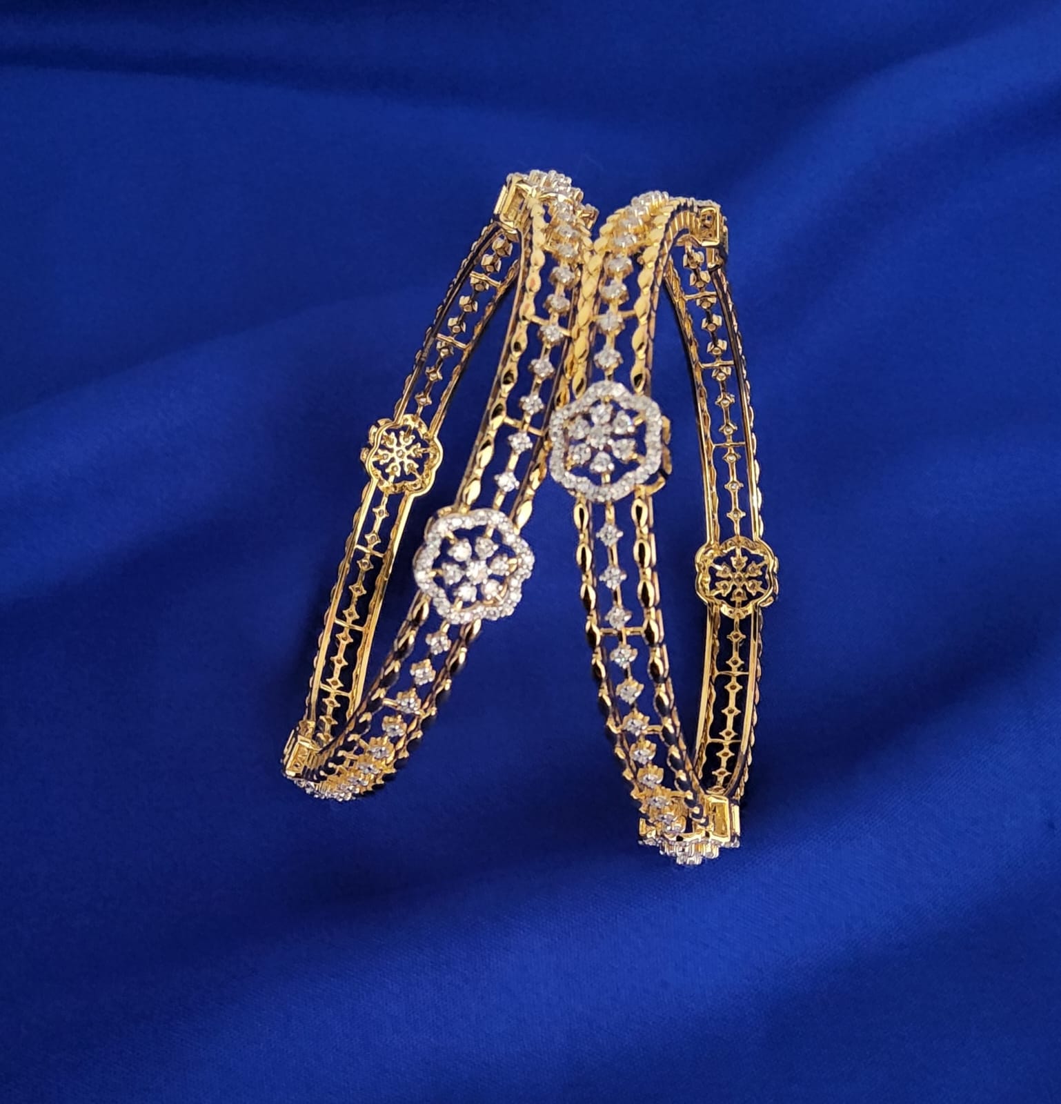Floral Enchantment Party Wear Bangles : Size 2-4