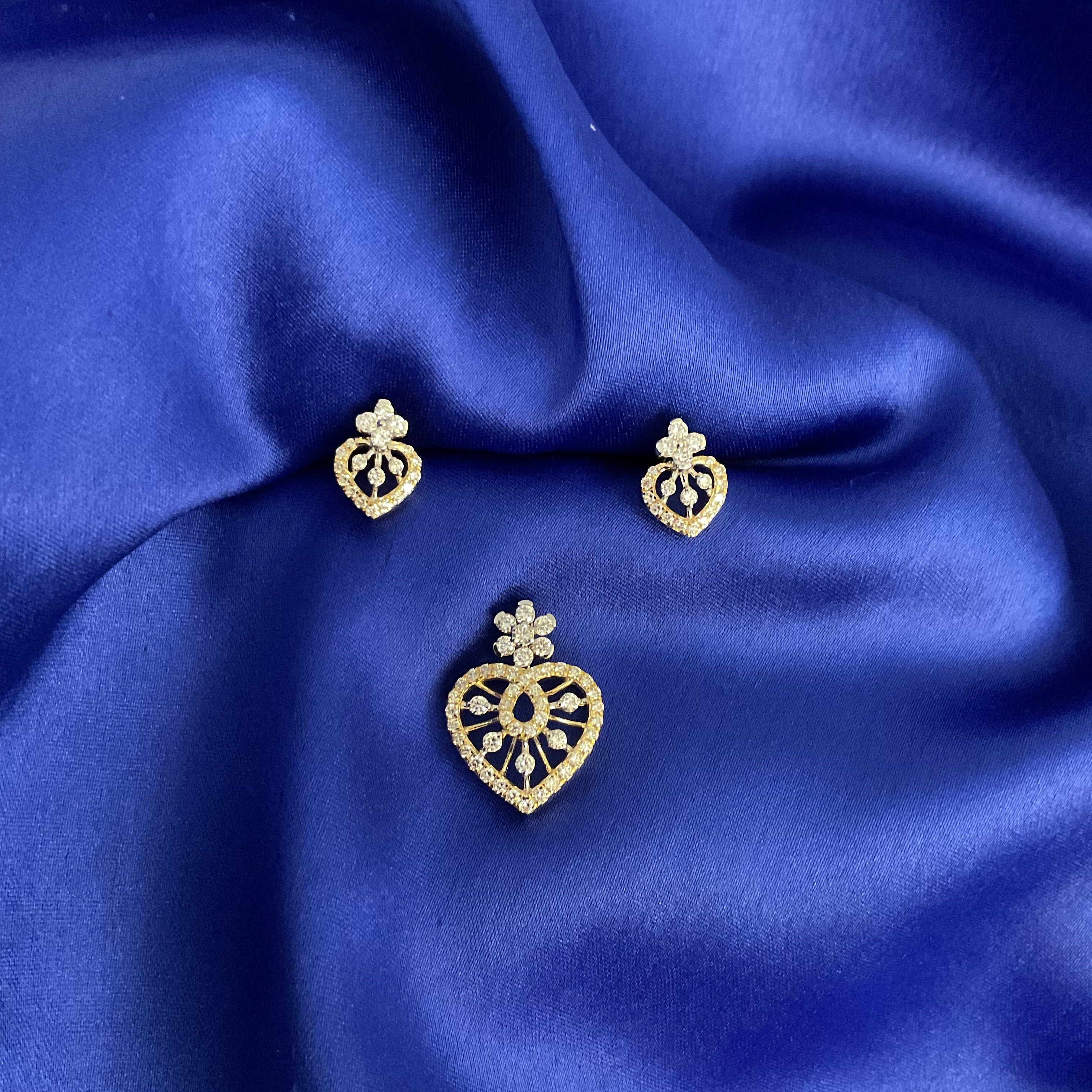 Floral Heart Earrings