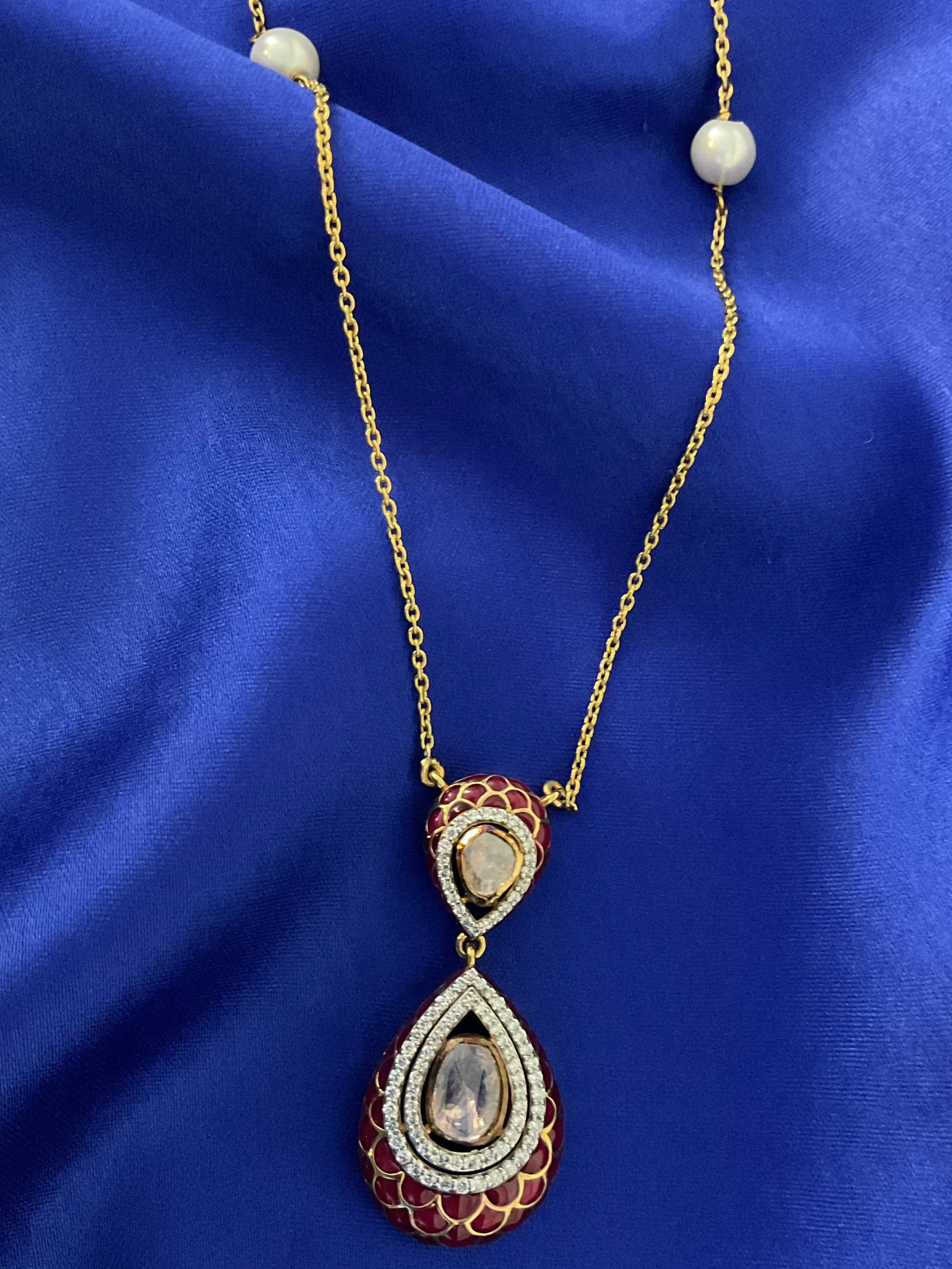 Pink Due Drop Pendant