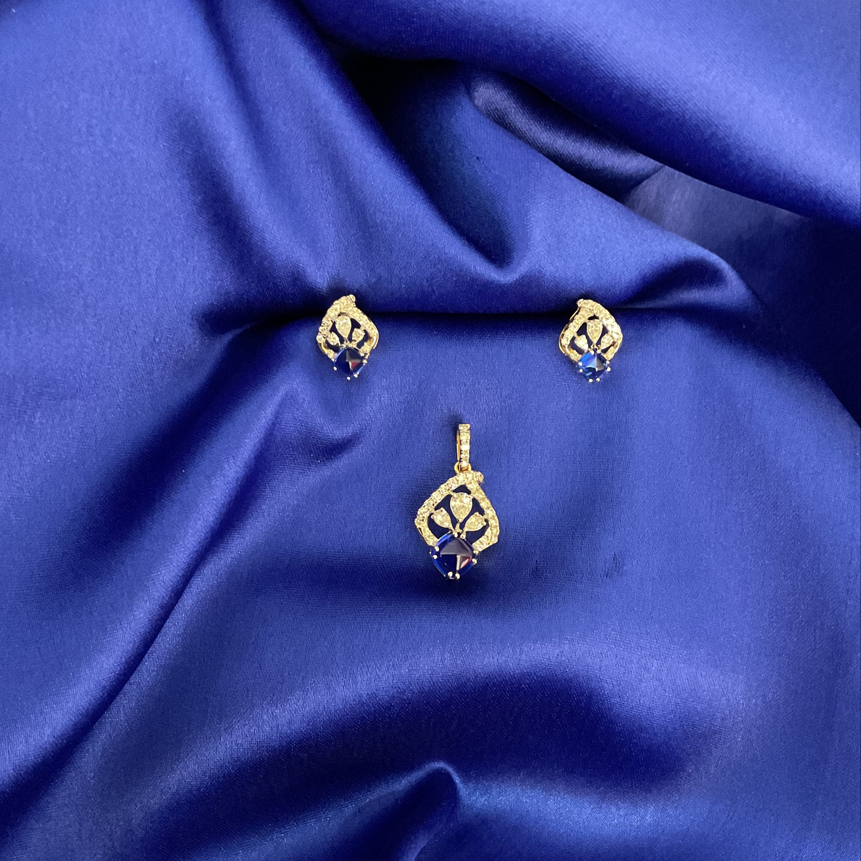 Sapphire Blossom Pendant