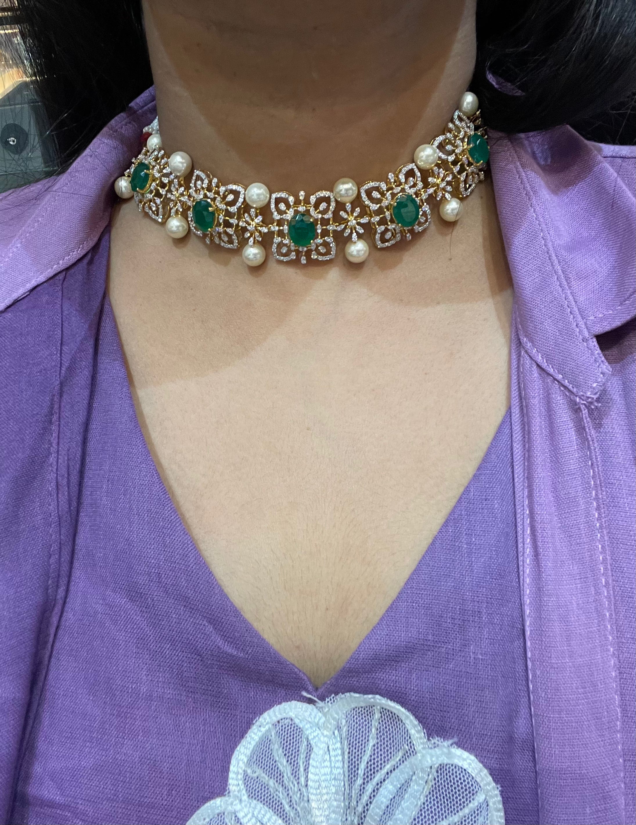 Ruby Emerald Grace Choker