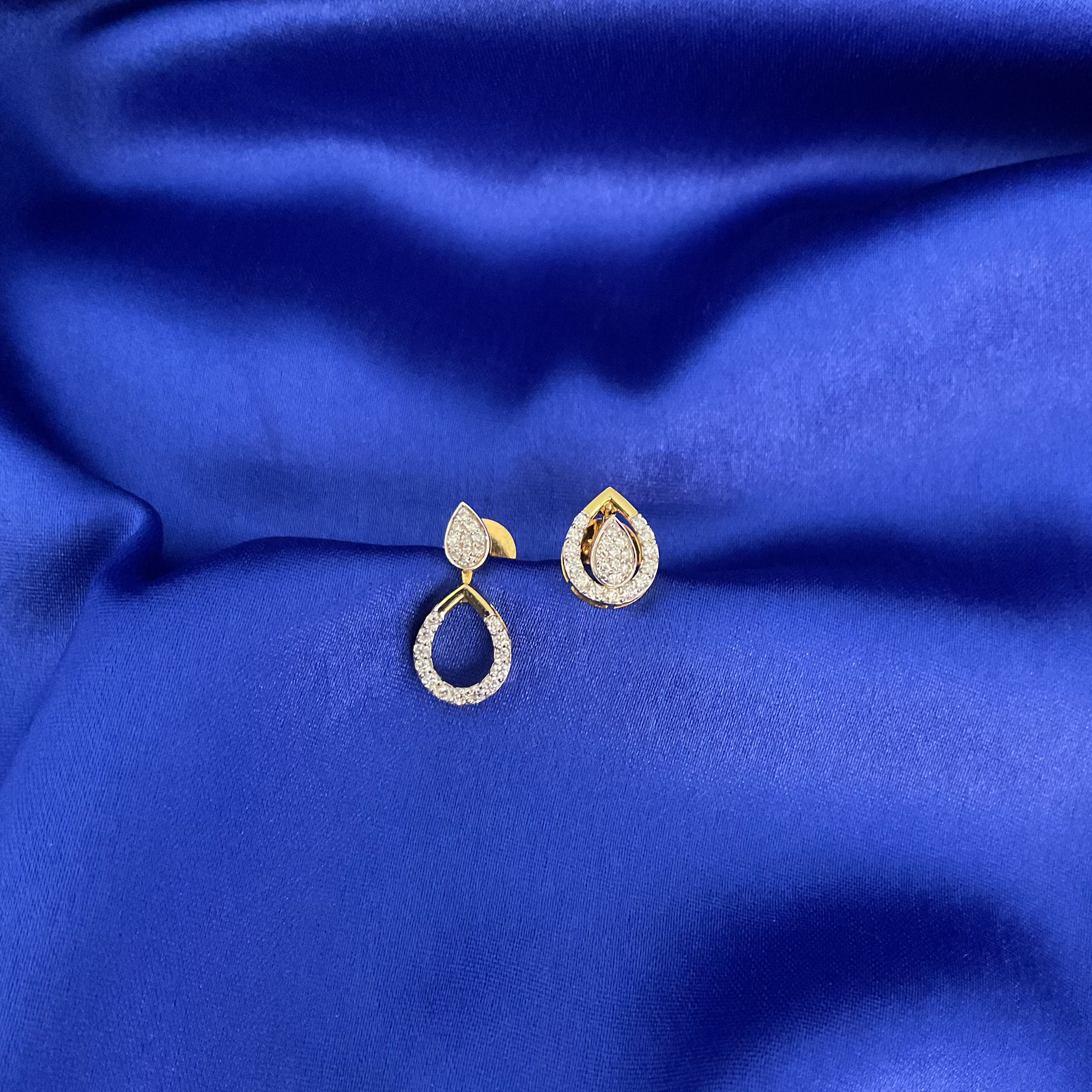 2 in 1 Pear-Earrings