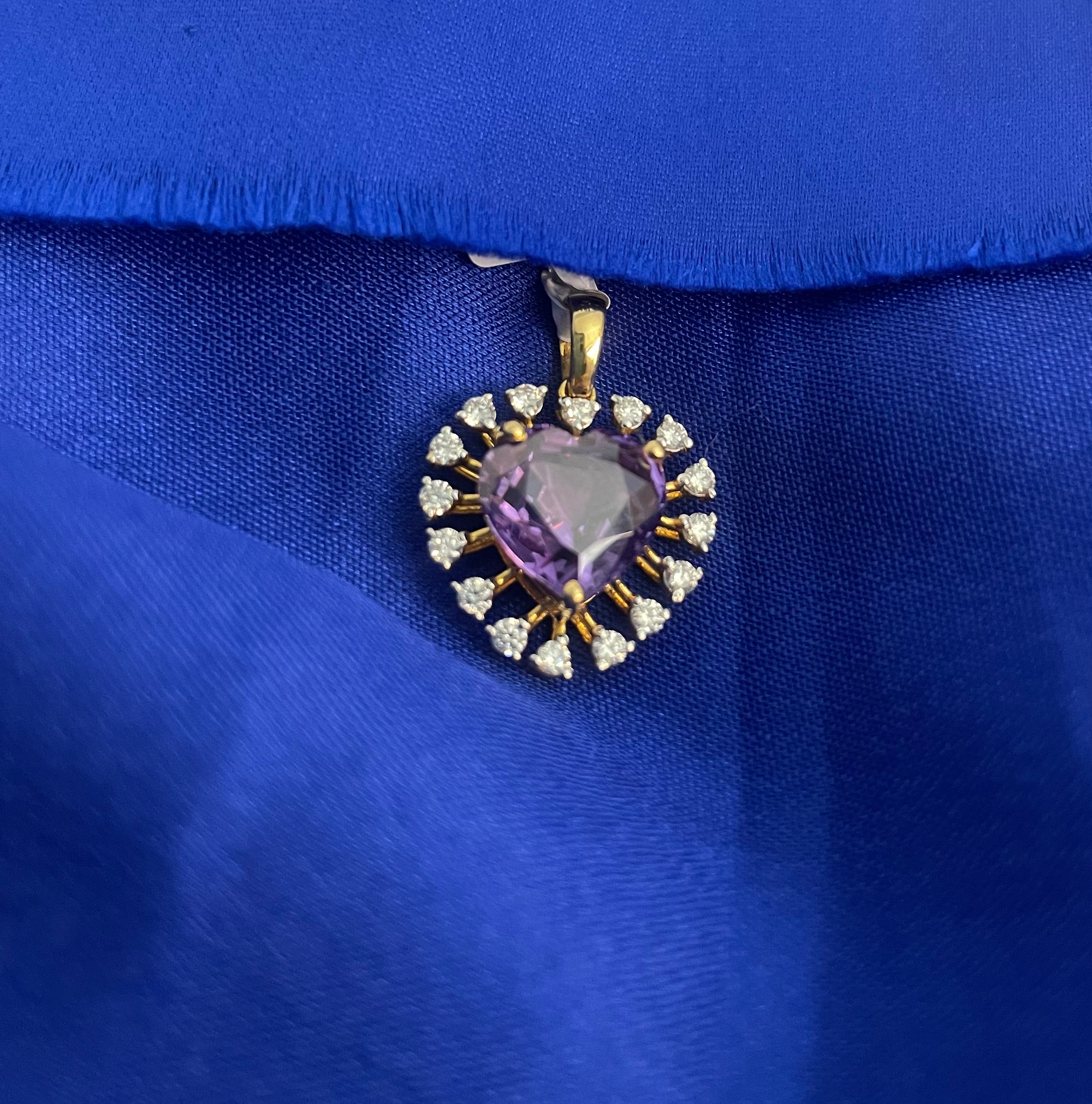 Lavender Heart Pendant