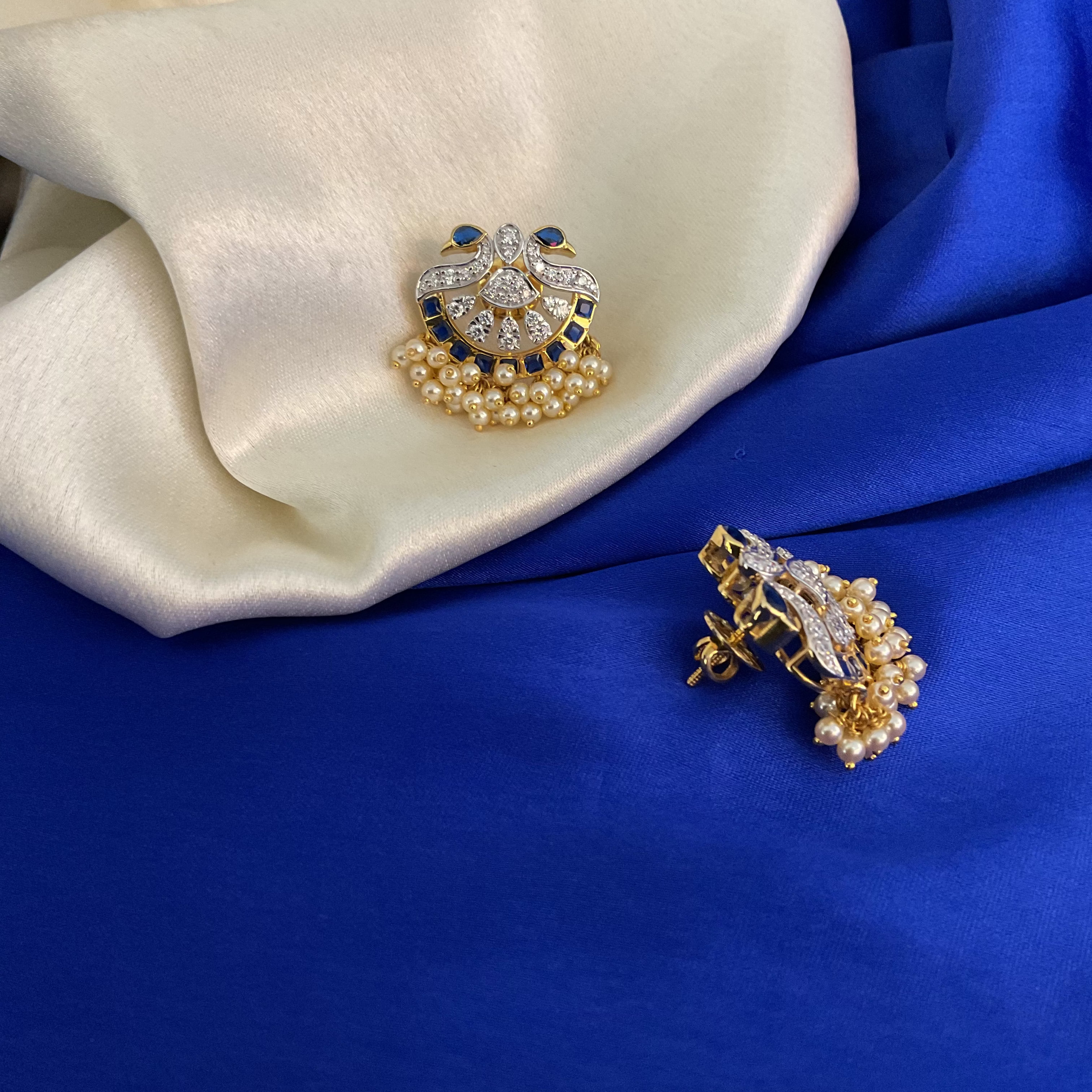 White Mayura Earrings