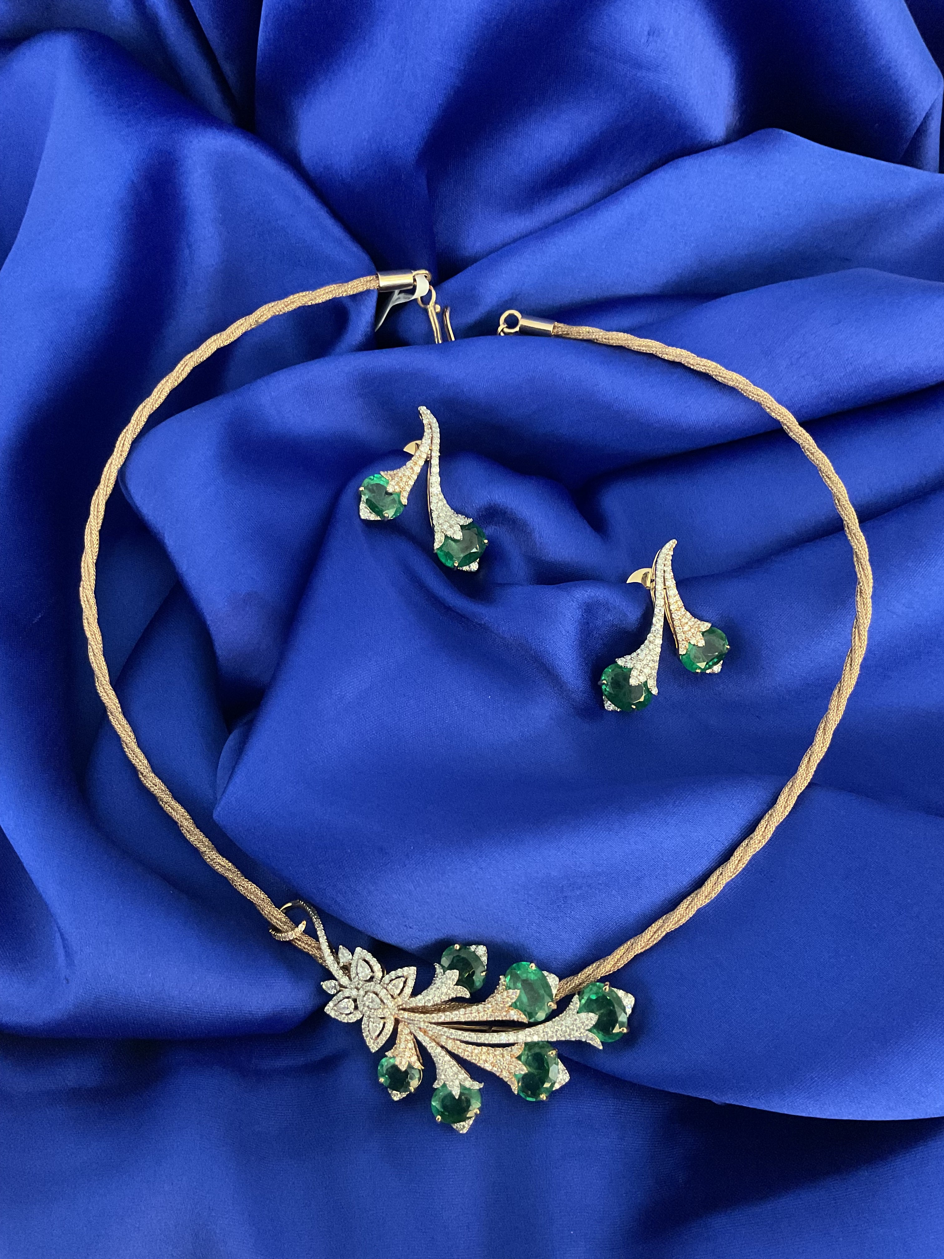 Green Floravine Earrings