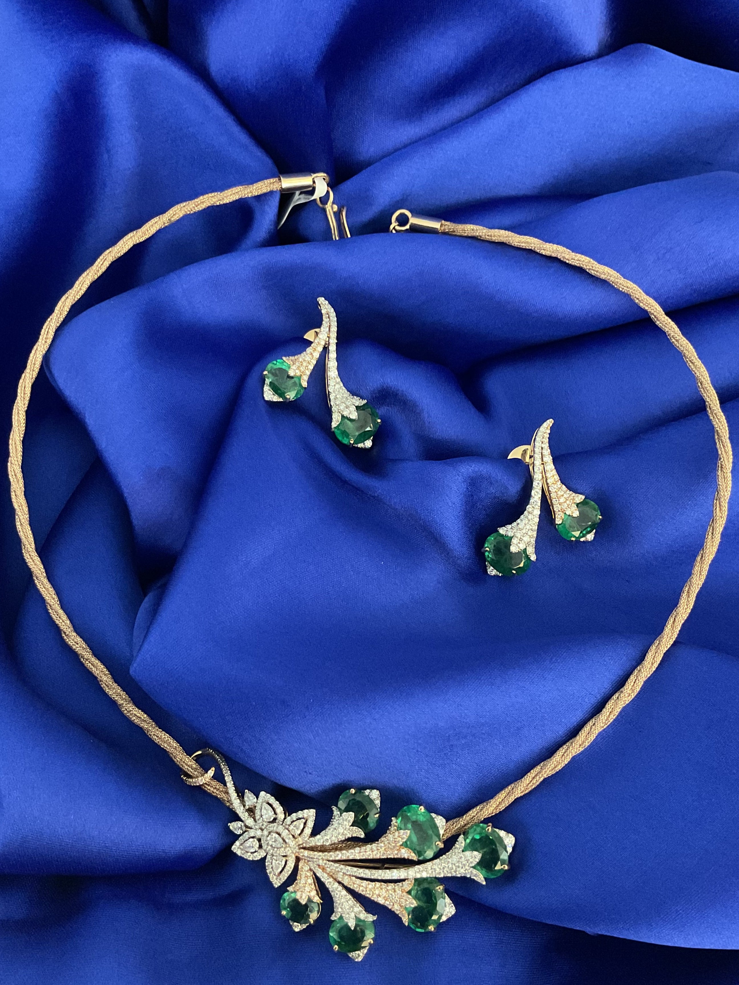 Green Floravine Earrings