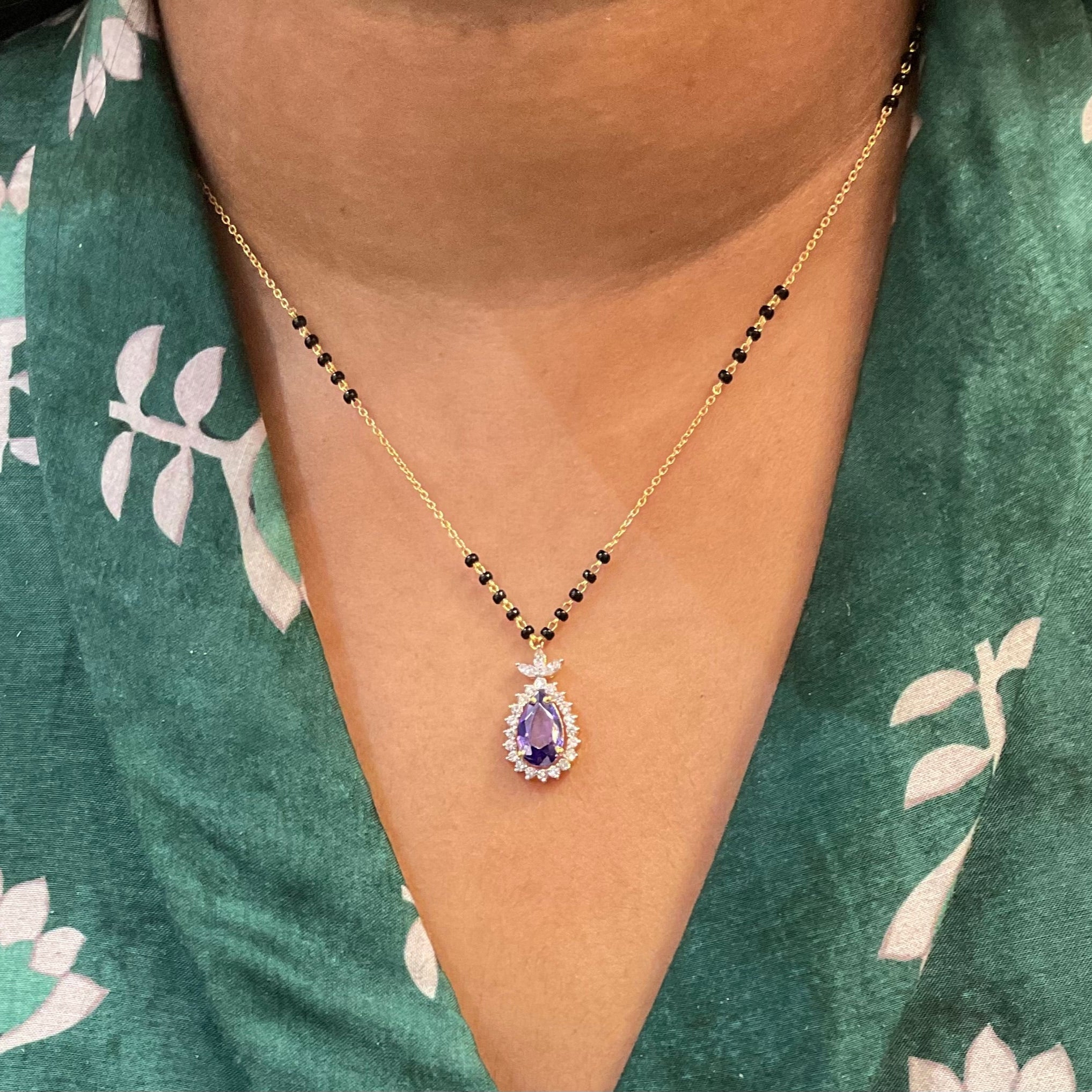 Lavender Drop Mangalsutra