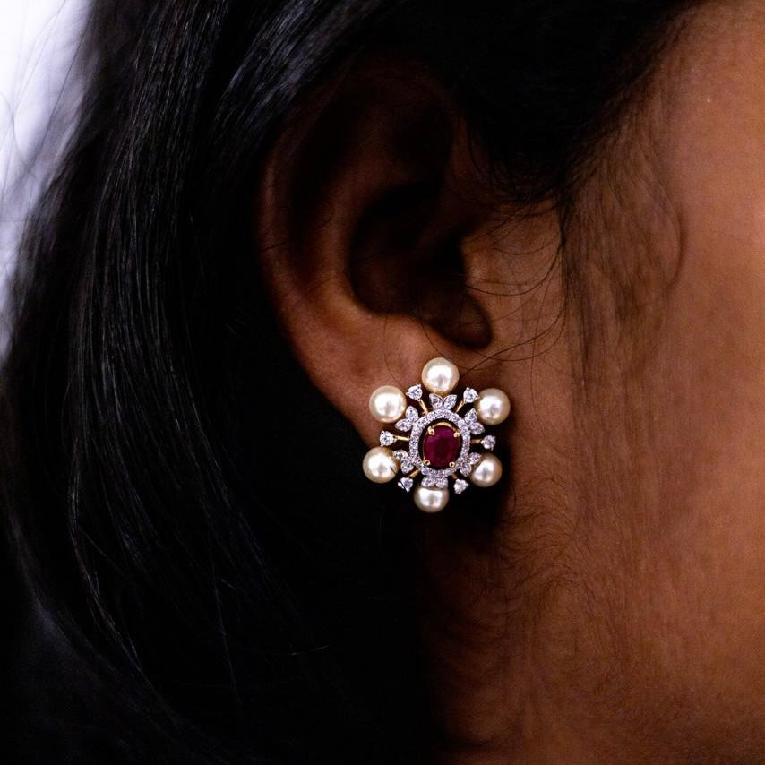 Ruby Rhapsody Studs