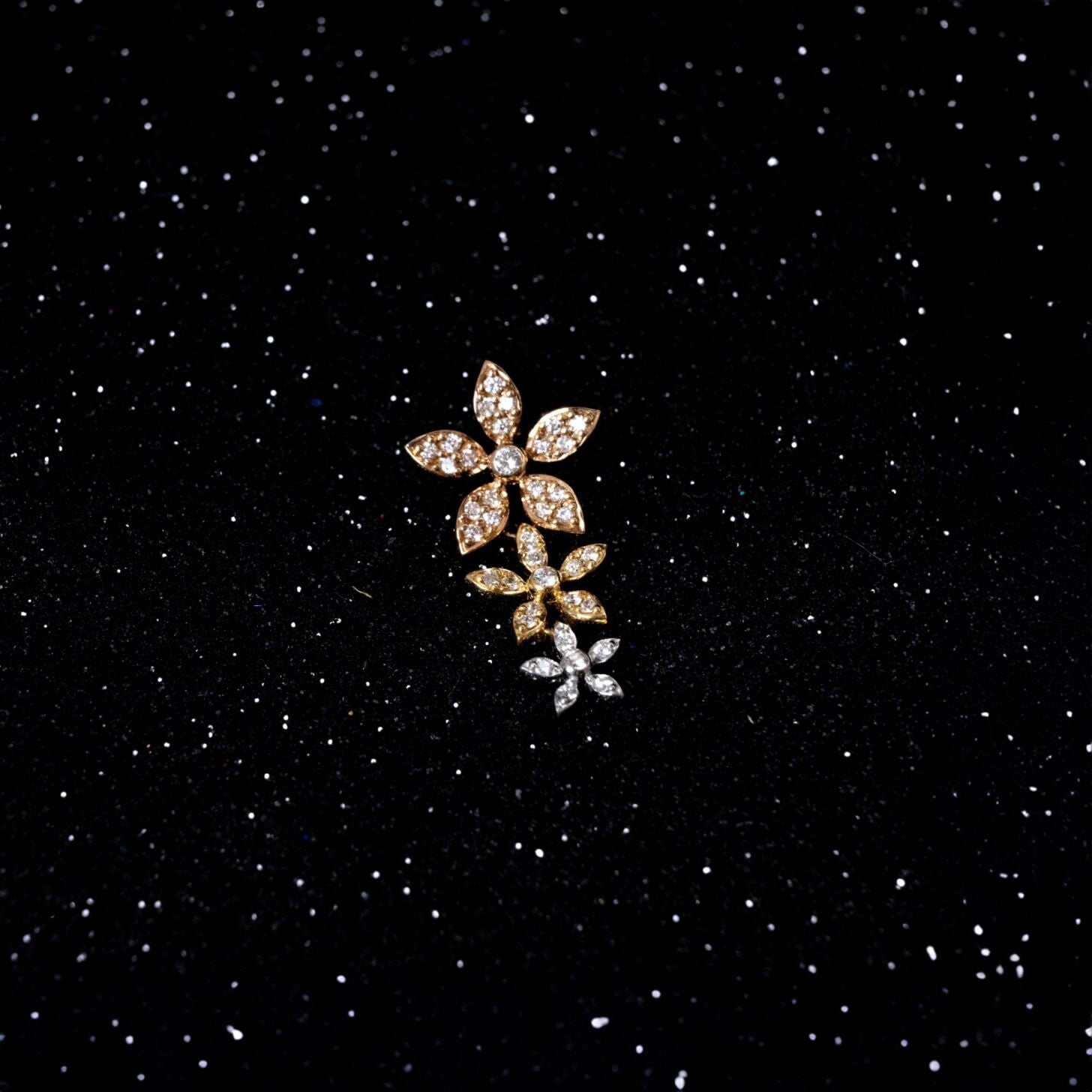 Triple Tone Flower Pendant