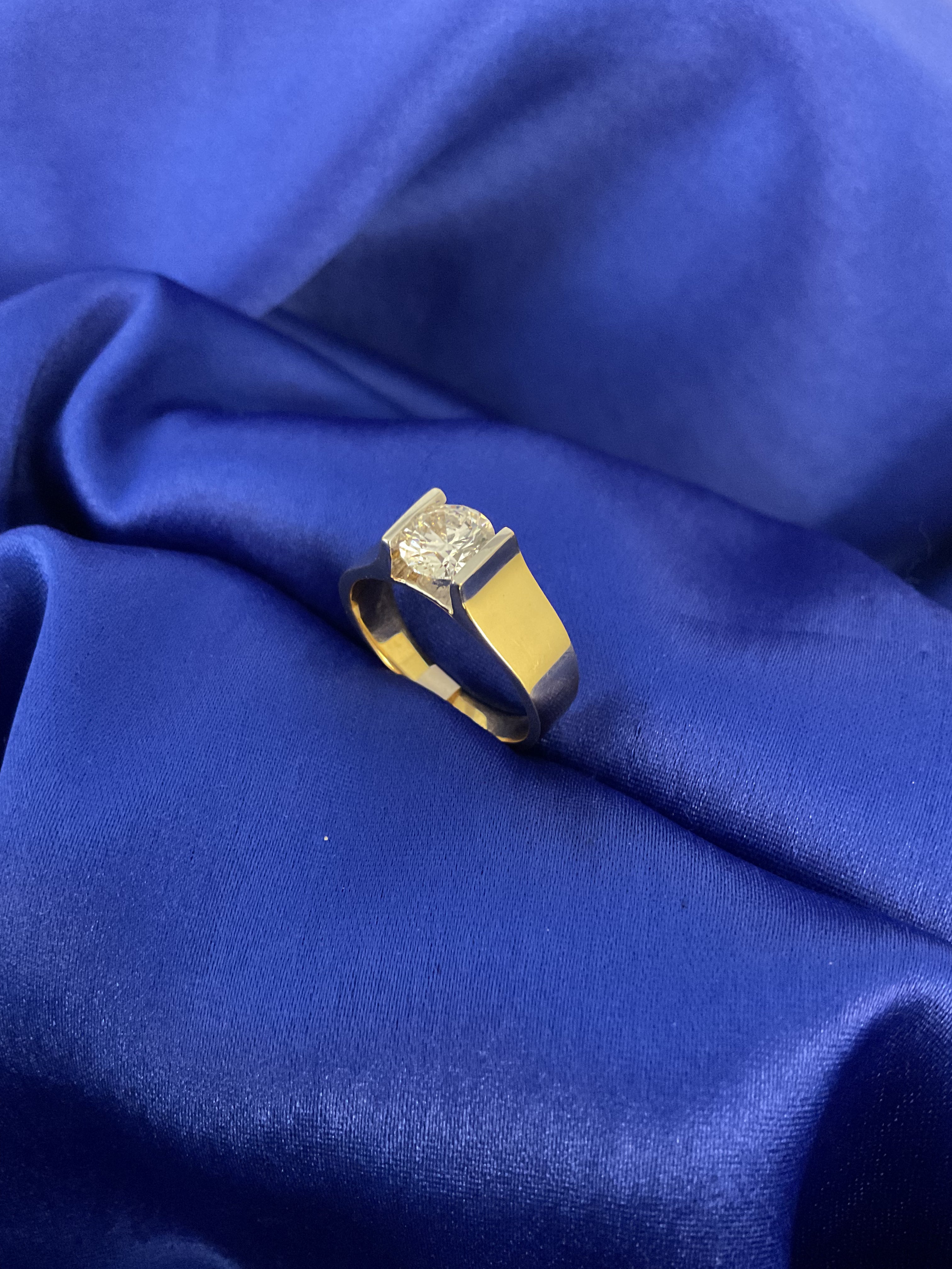 1  Carat Solitaire Men's Ring: Size-12
