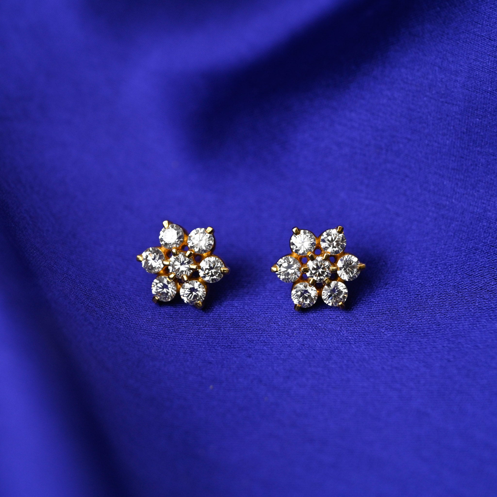 Flower - 7 Stone Earrings