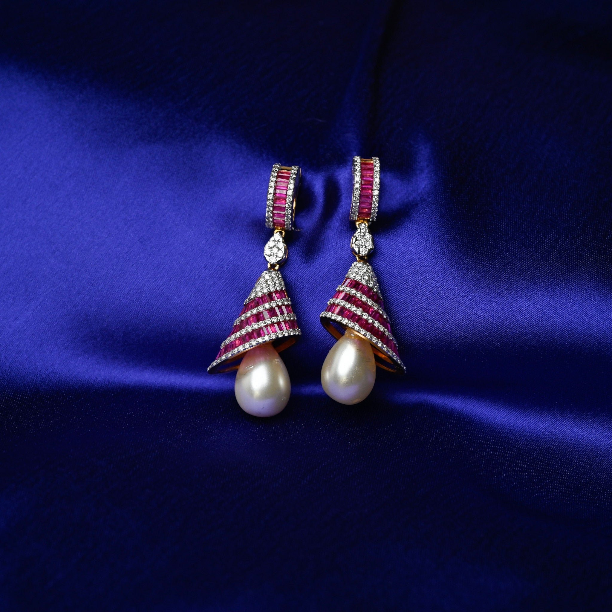 Ruby Bells - Earrings & Pendant Set