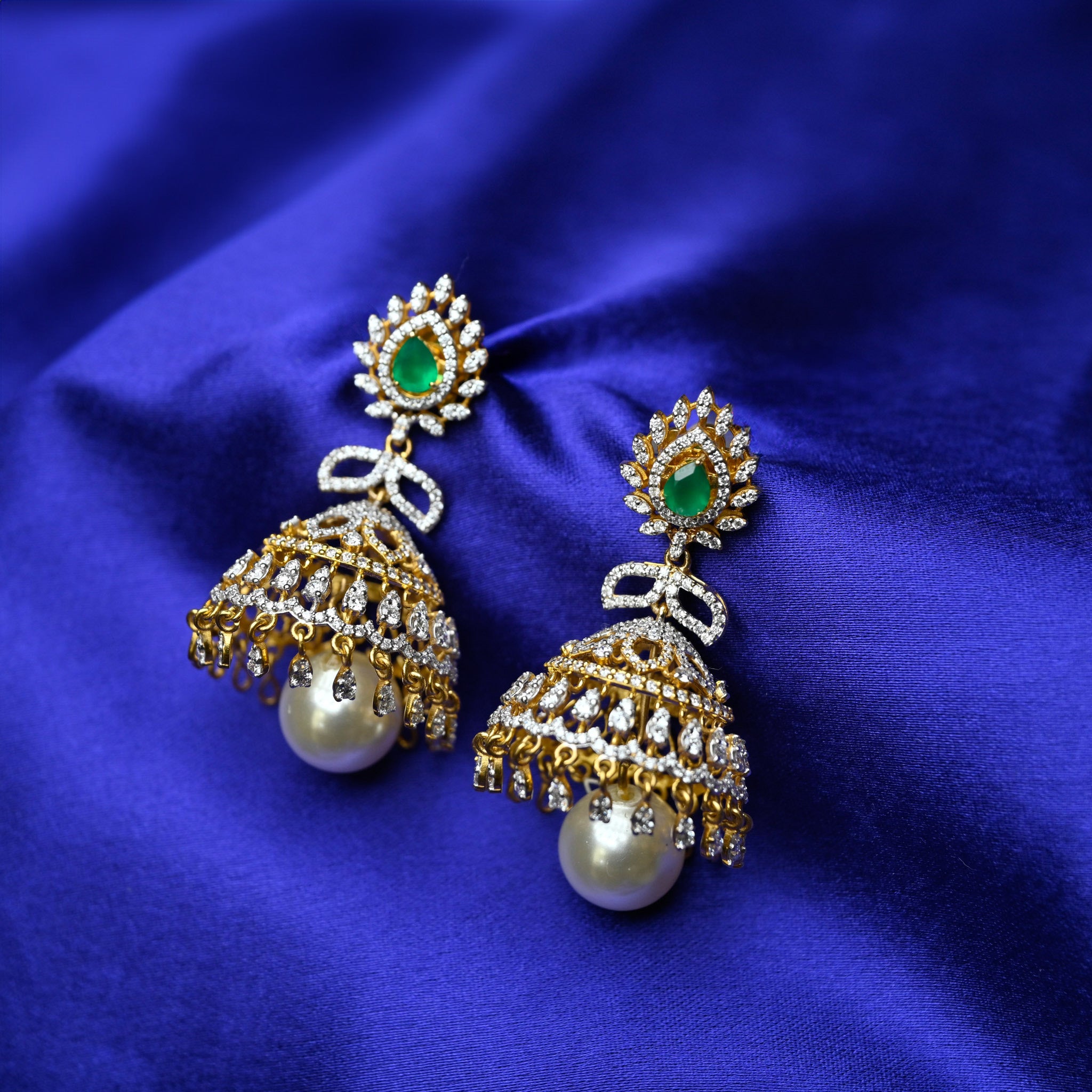 Sonnet of Emerald (Jhumki) Earrings