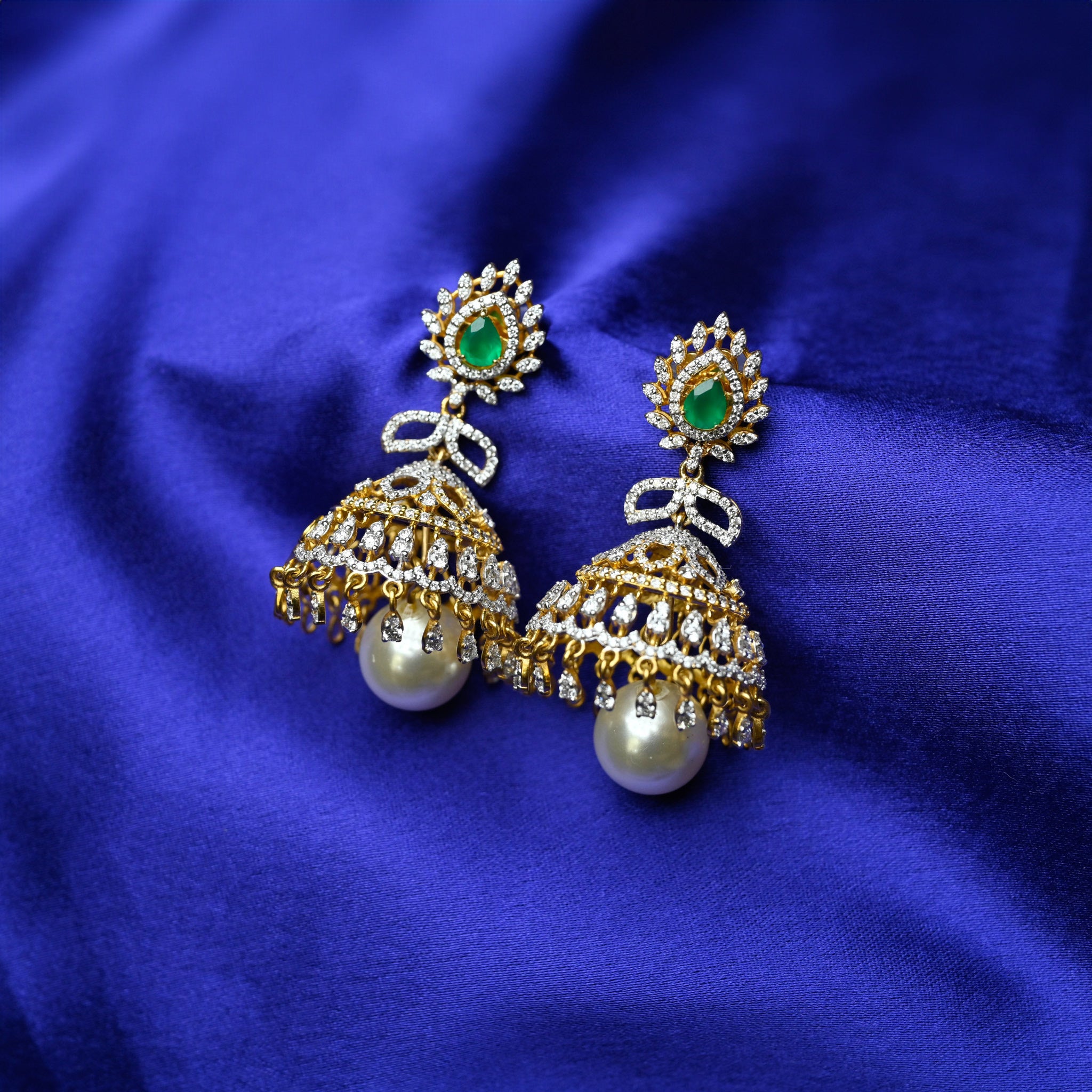 Sonnet of Emerald (Jhumki) Earrings