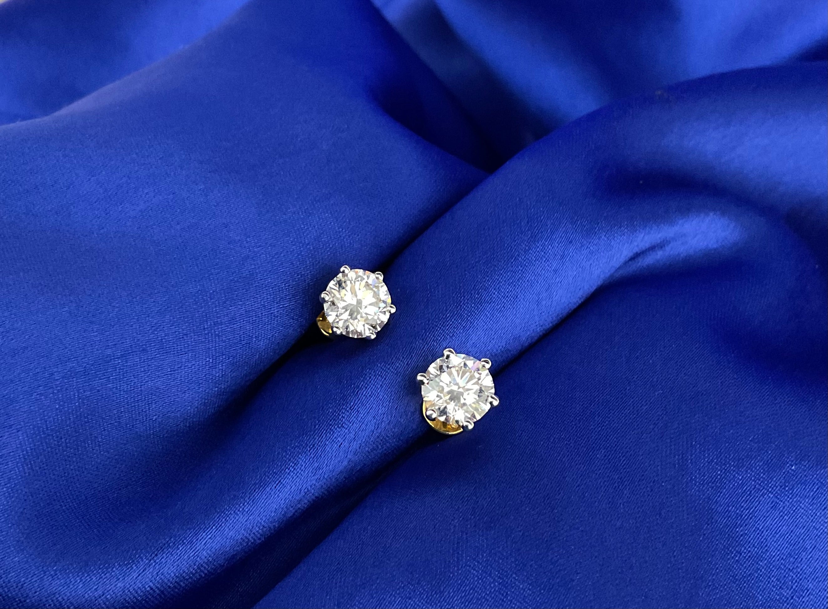 2 Ct Solitaire Studs