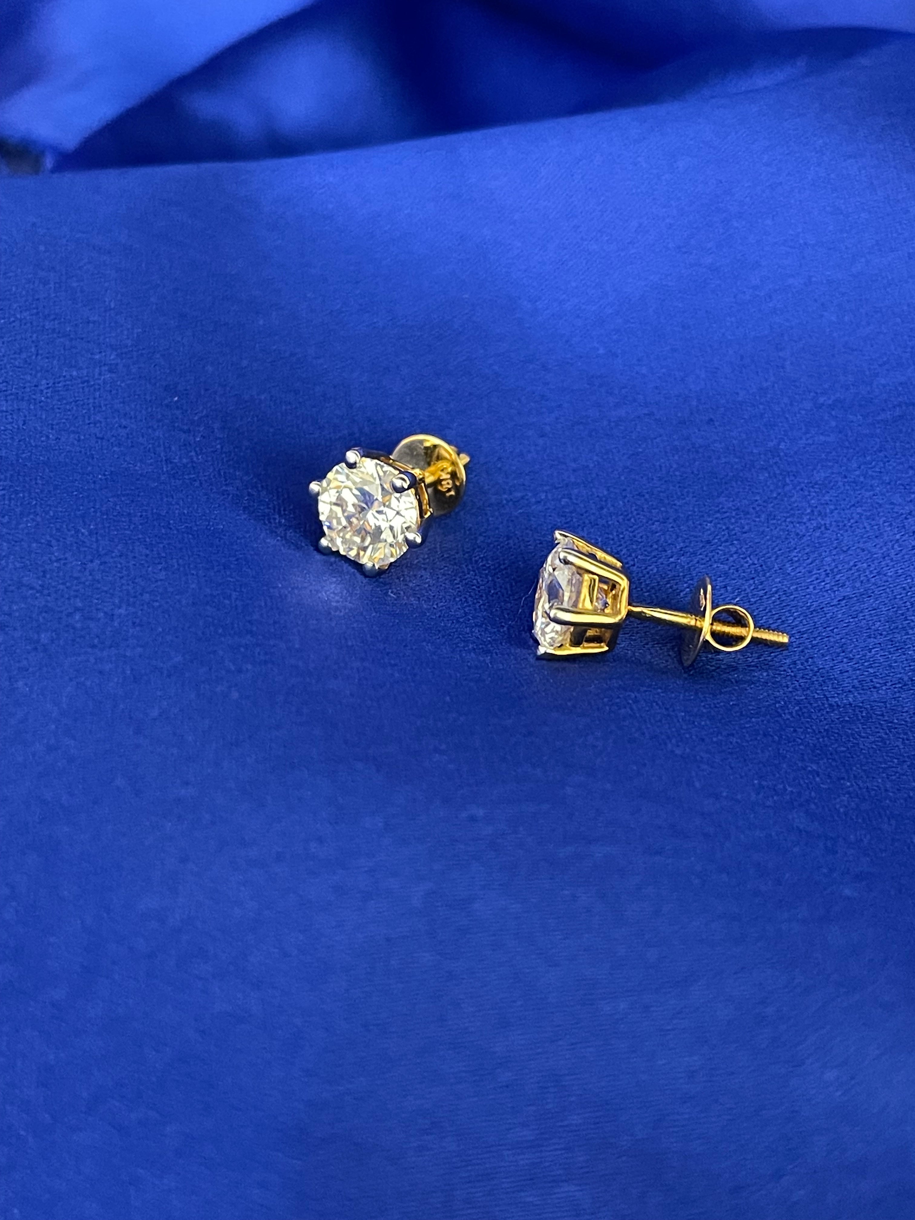 2 Ct Solitaire Studs