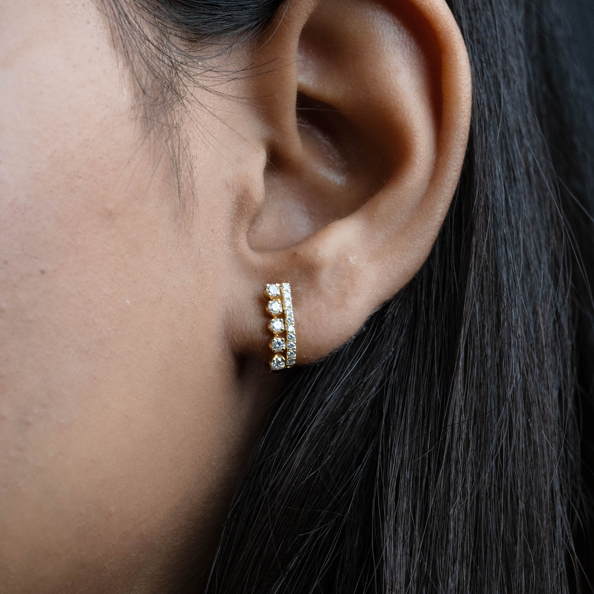 Geometric Diamond Earrings