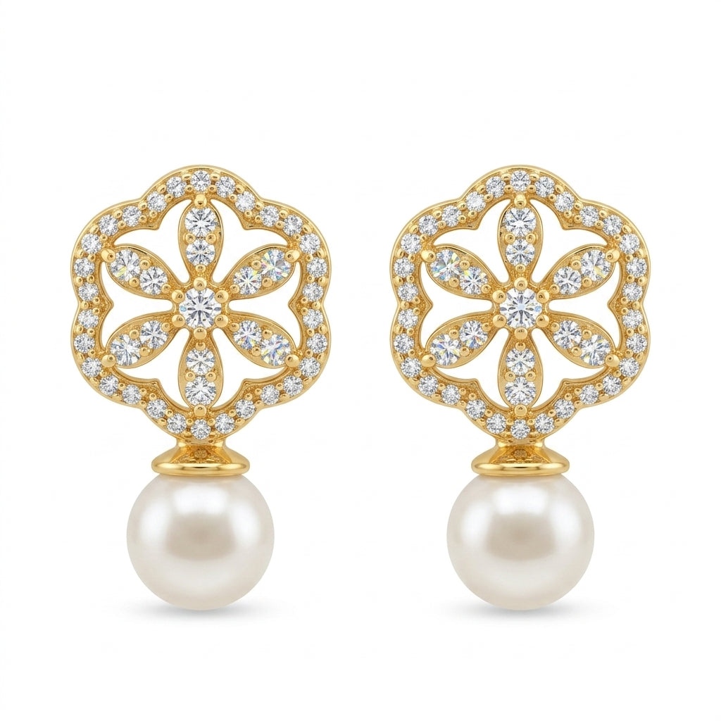 Floral Pearl  Drop