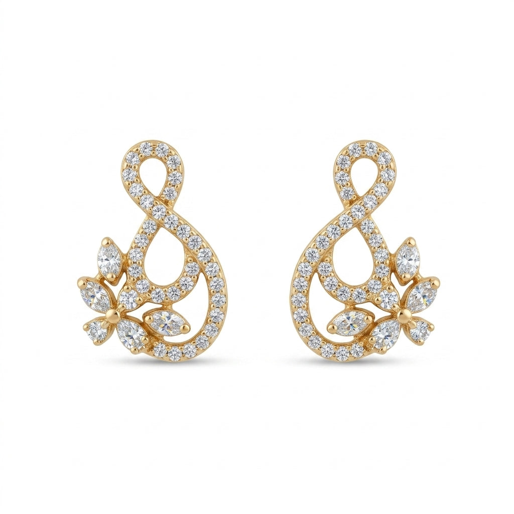 Floral Twist Stud