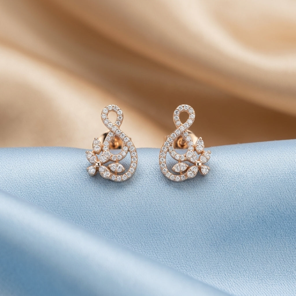 Floral Twist Stud