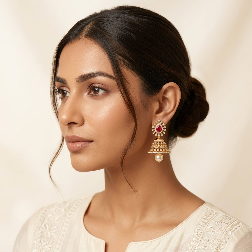 Pearl Drop Jhumka