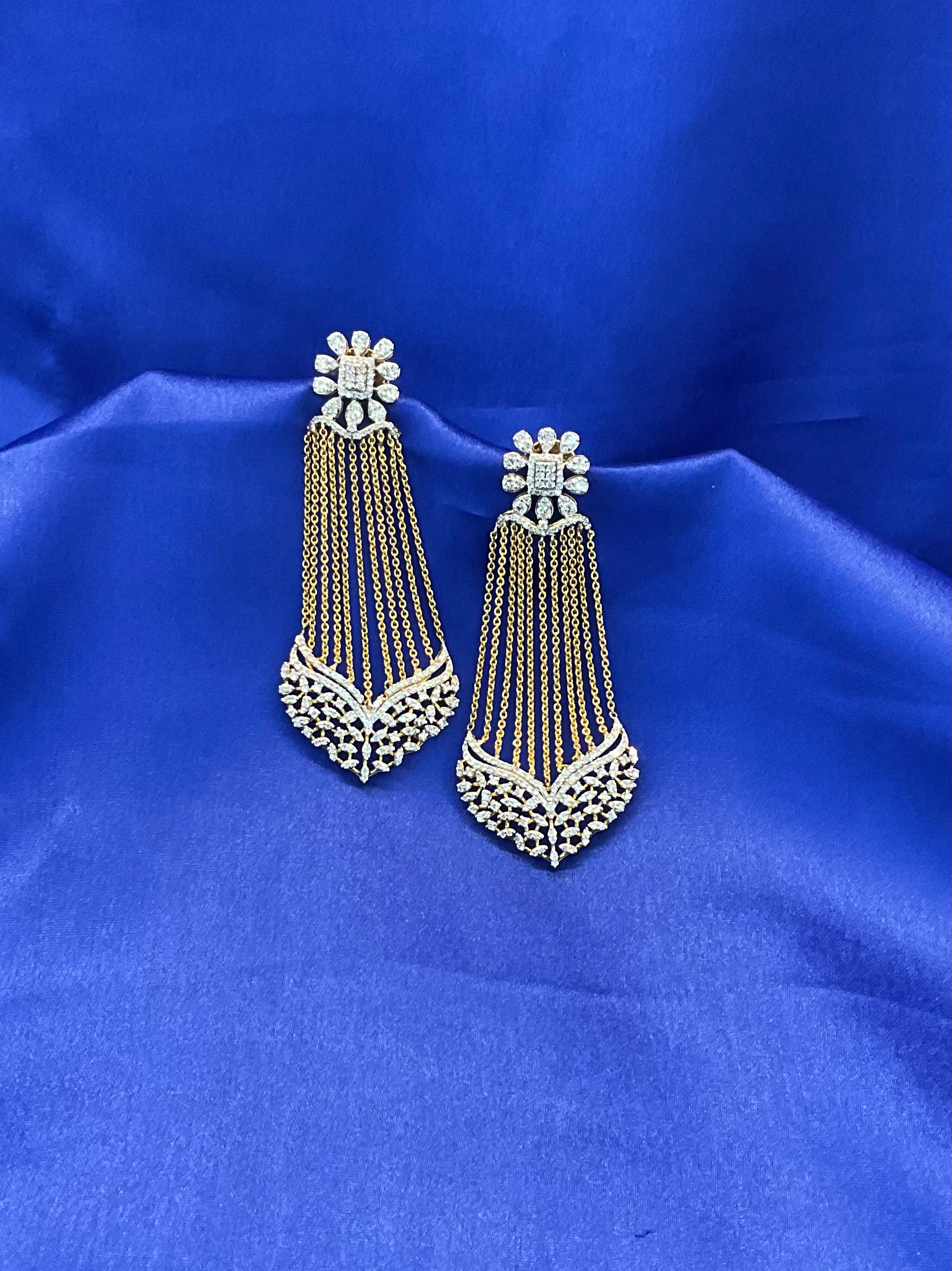 Golden Cascade Earrings