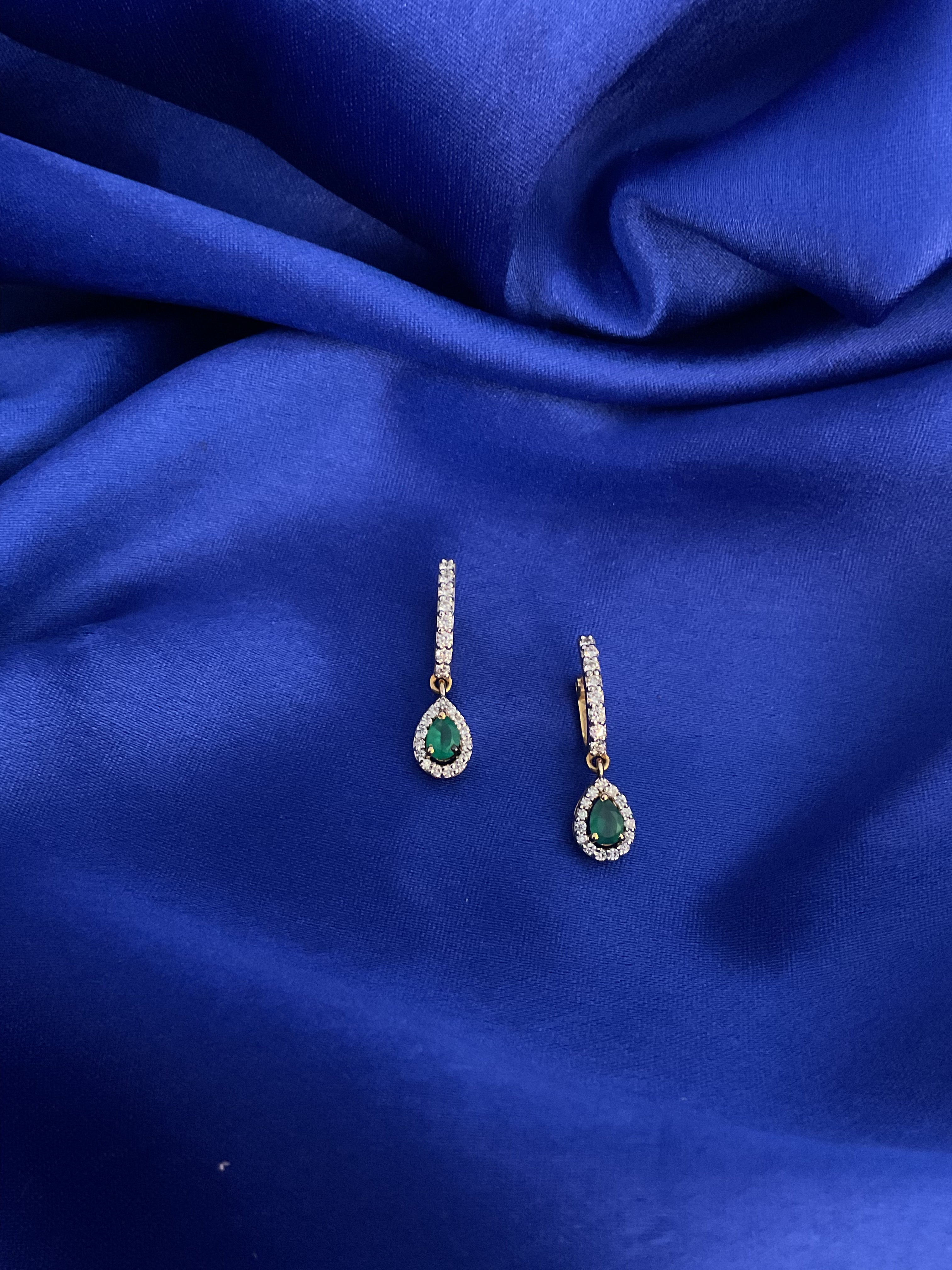 Green Drop Hoops
